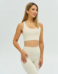 DUNIQ CROSS BACK SPORTS BRA - LIGHT IVORY - SQOON