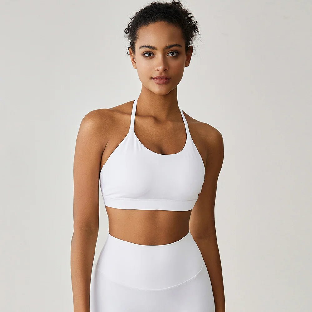 DUNIQ TRIANGLE BACK SPORTS BRA - WHITE - SQOON