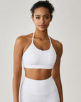 DUNIQ TRIANGLE BACK SPORTS BRA - WHITE - SQOON