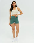 DUNIQ ULTRA CROP SHORTS - GRASS GREEN - SQOON