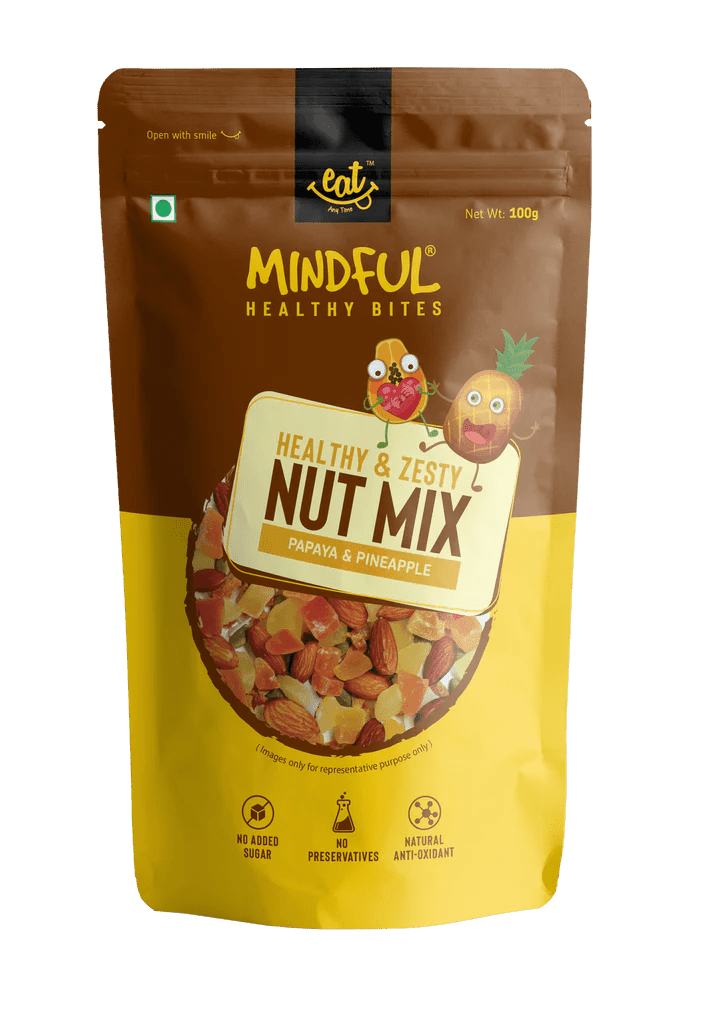 EAT ANYTIME PAPAYA & PINEAPPLE TRAIL MIX - SQOON