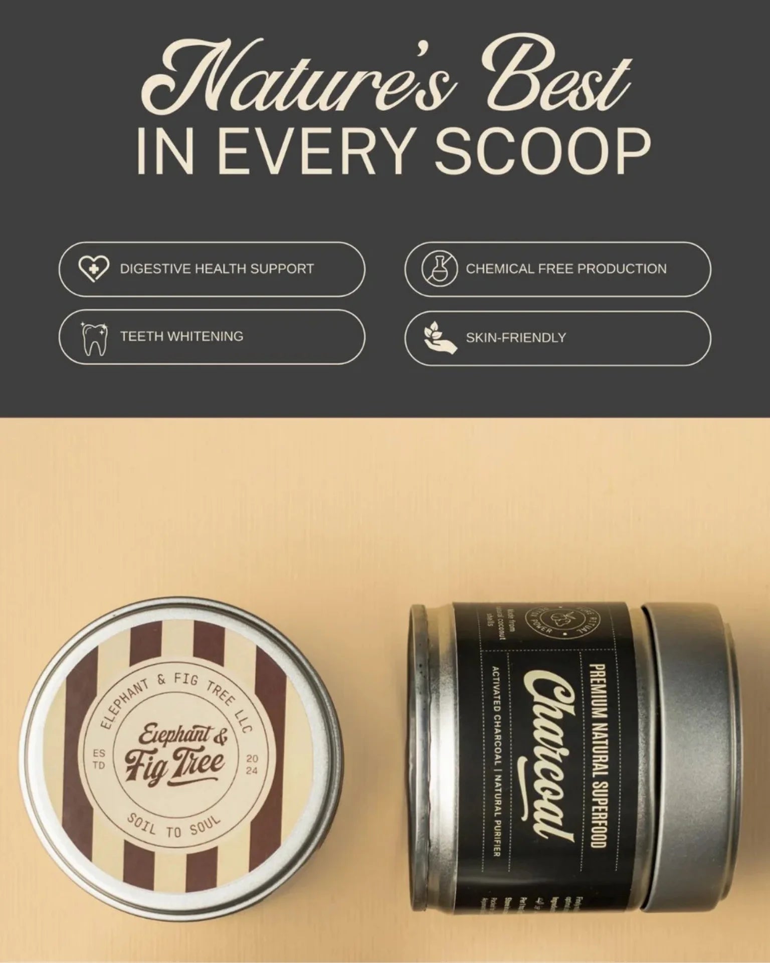 ELEPHANT &amp; FIG TREE ACTIVATED CHARCOAL - SQOON