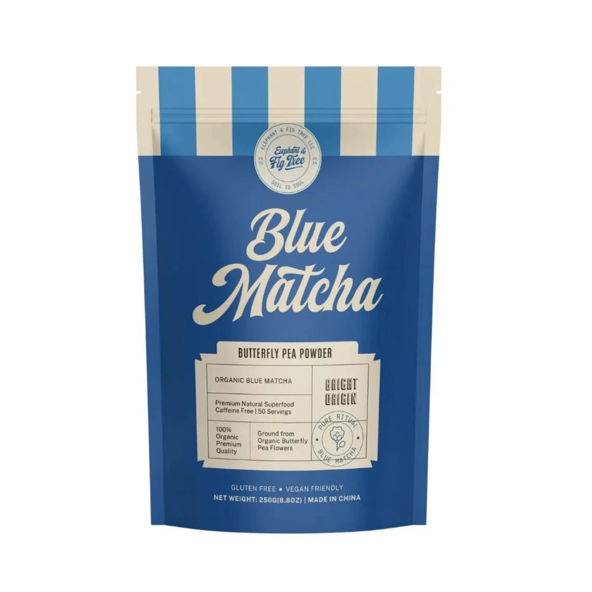 ELEPHANT &amp; FIG TREE BUTTERFLY PEA POWDER (BLUE MATCHA) - SQOON