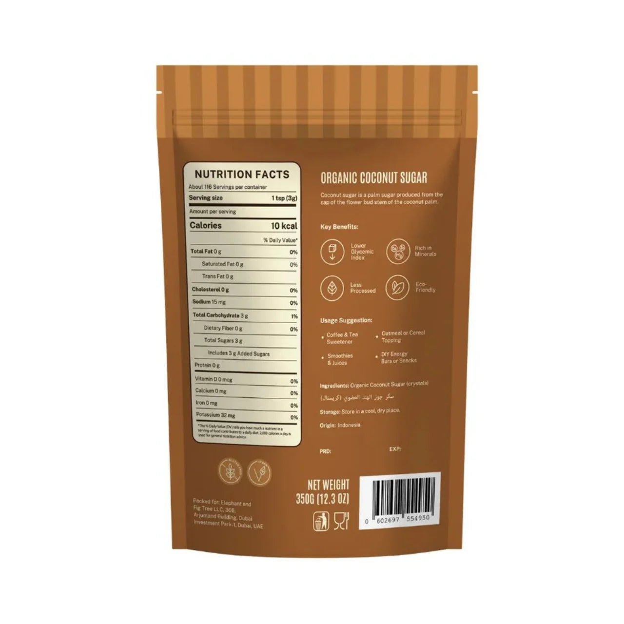 ELEPHANT & FIG TREE COCONUT SUGAR (350g) - SQOON