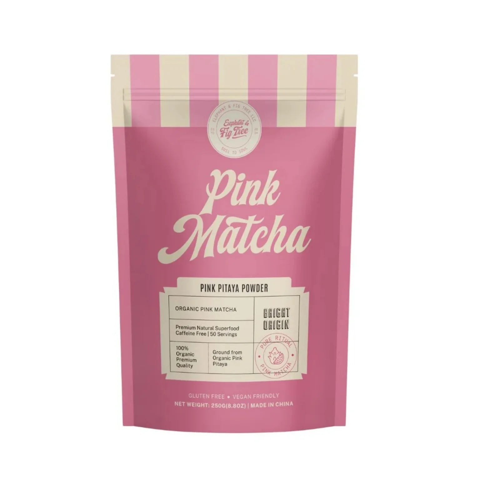 ELEPHANT &amp; FIG TREE PINK PITAYA POWDER (PINK MATCHA) - SQOON