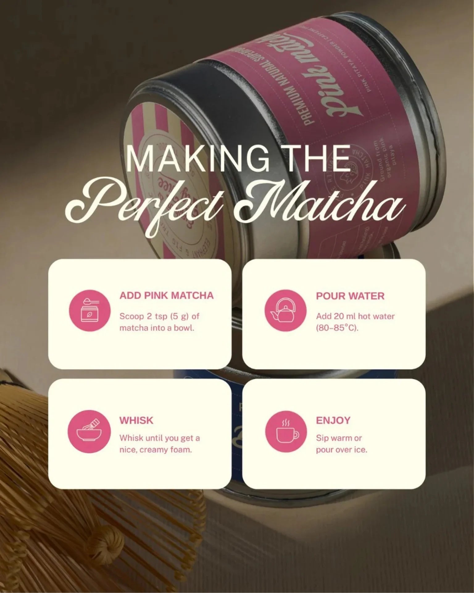 ELEPHANT &amp; FIG TREE PINK PITAYA POWDER (PINK MATCHA) - SQOON
