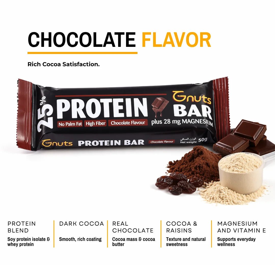 G-NUTS PROTEIN BAR - CHOCOLATE FLAVOR (BOX OF 12) - SQOON
