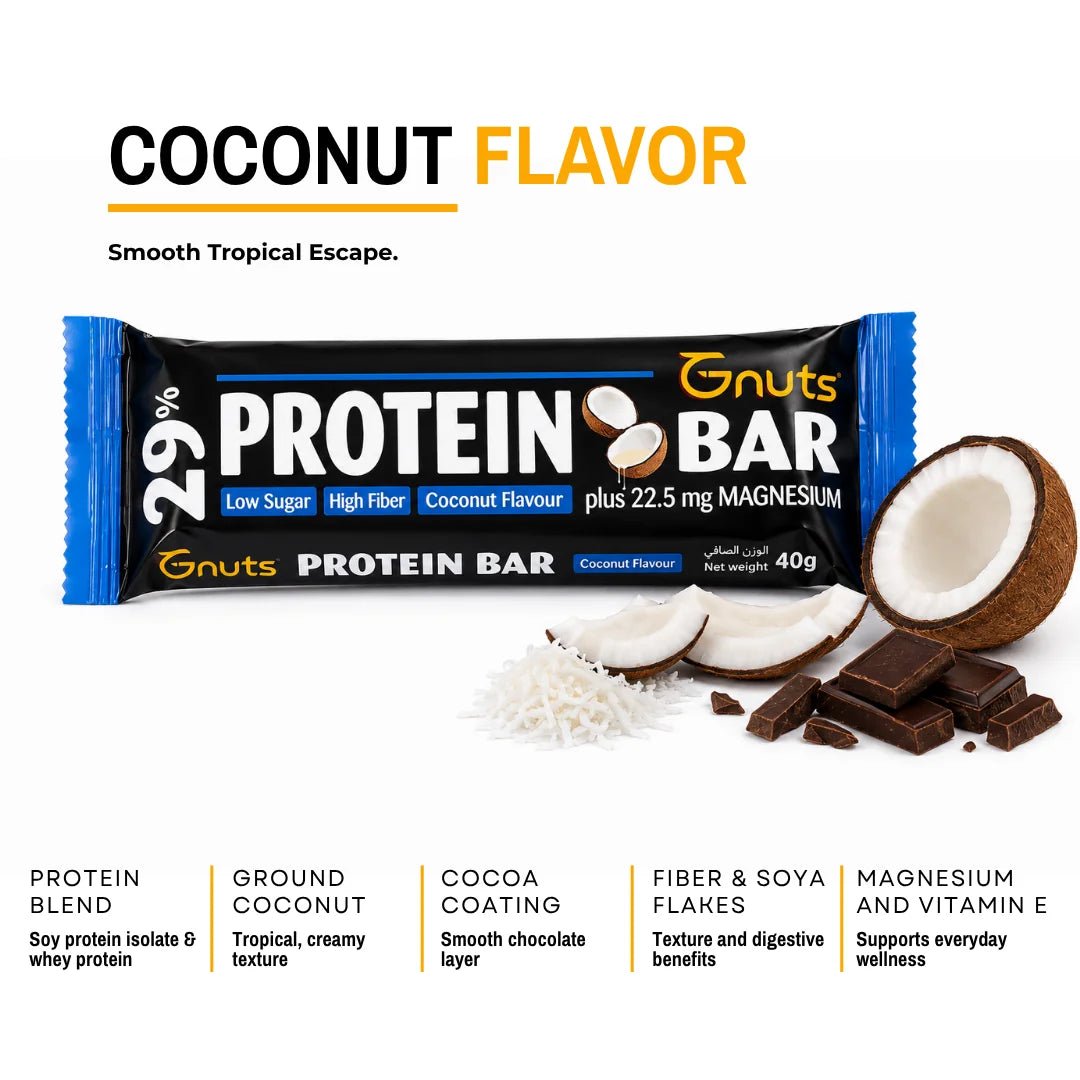 G-NUTS PROTEIN BAR - COCONUT FLAVOR (BOX OF 12) - SQOON
