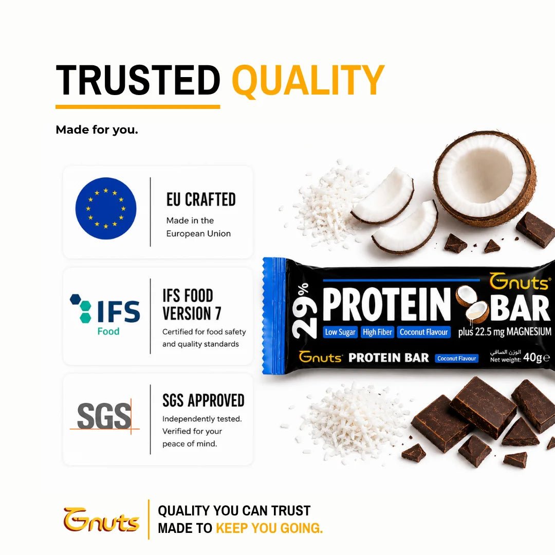 G-NUTS PROTEIN BAR - COCONUT FLAVOR (BOX OF 12) - SQOON