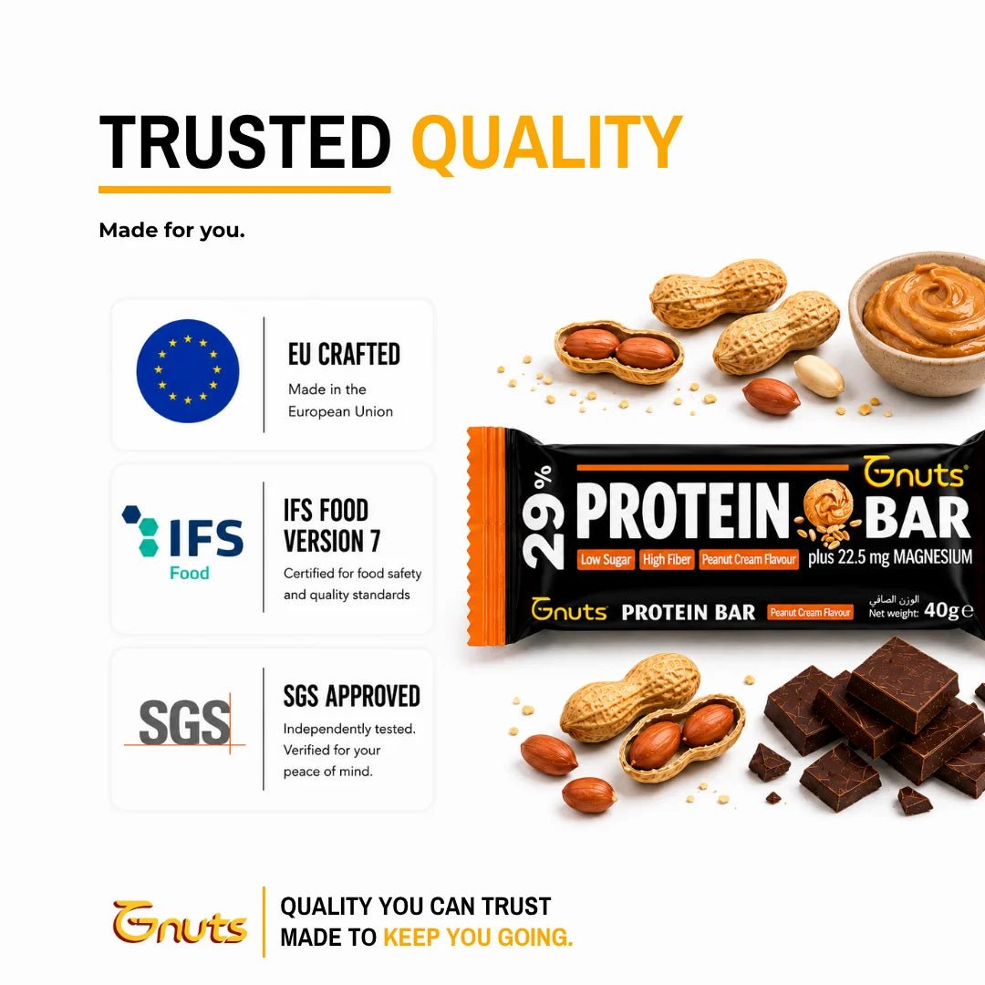 G-NUTS PROTEIN BAR - PEANUT CREAM FLAVOR (BOX OF 12) - SQOON