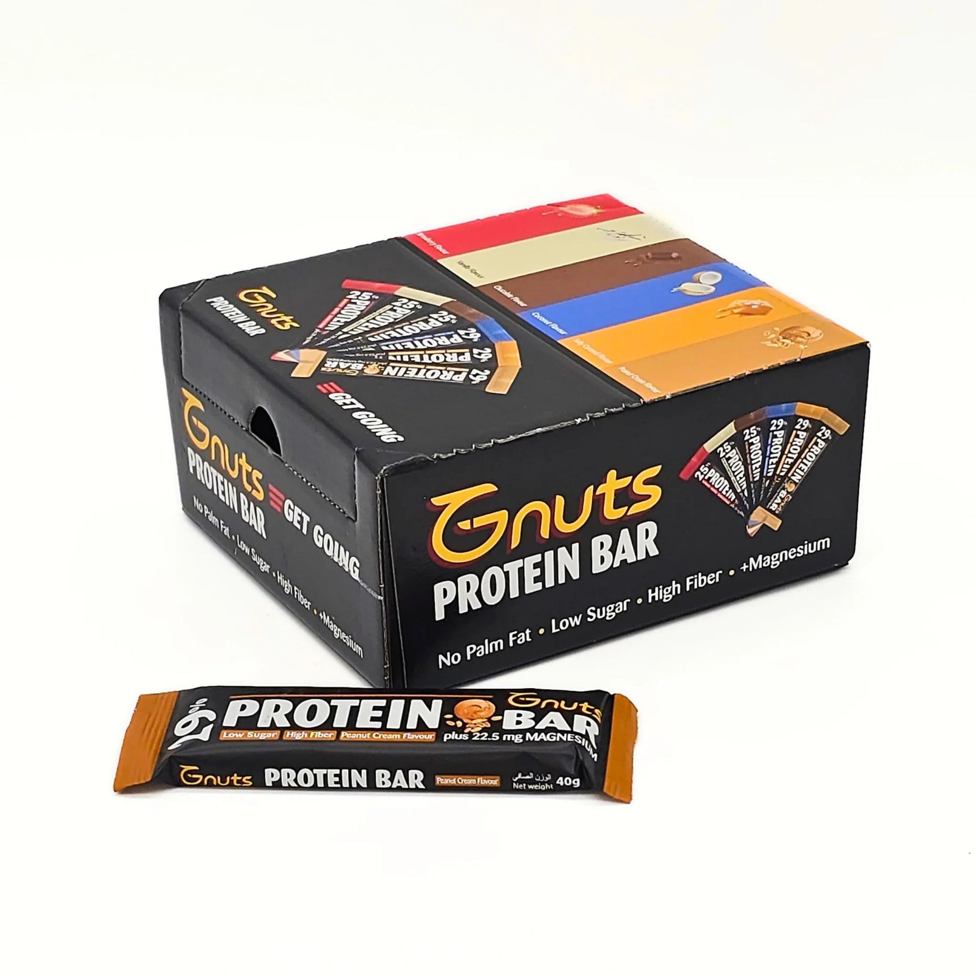 G - NUTS PROTEIN BAR - PEANUT CREAM FLAVOR (BOX OF 12) - SQOON
