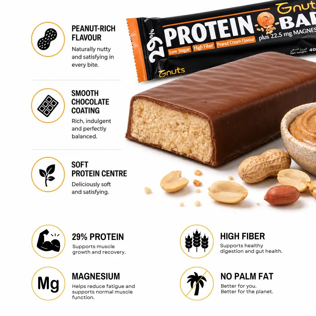 G-NUTS PROTEIN BAR - PEANUT CREAM FLAVOR (BOX OF 12) - SQOON