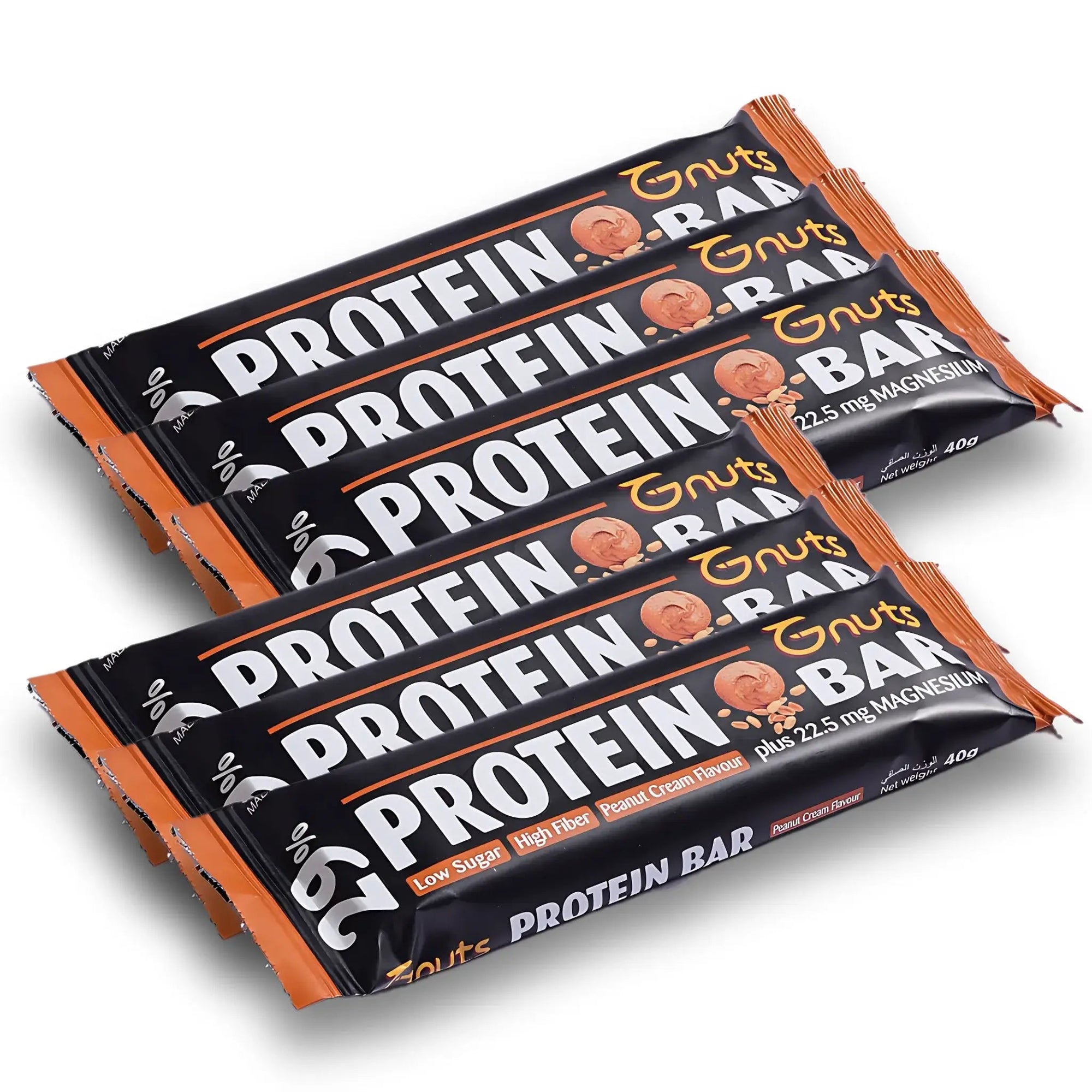 G - NUTS PROTEIN BAR - PEANUT CREAM FLAVOR (Pack of 6) - SQOON