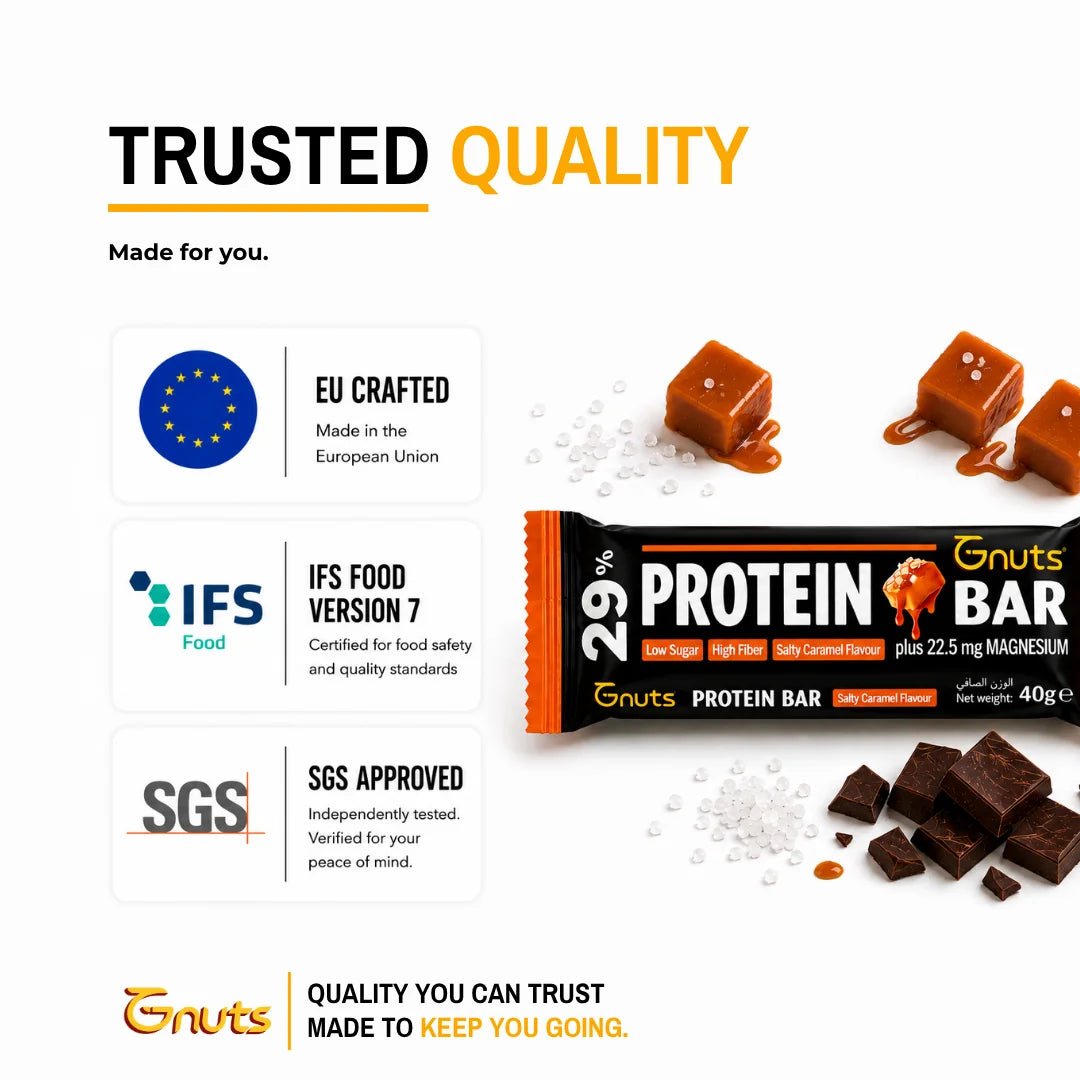 G-NUTS PROTEIN BAR - SALTY CARAMEL FLAVOR (BOX OF 12) - SQOON
