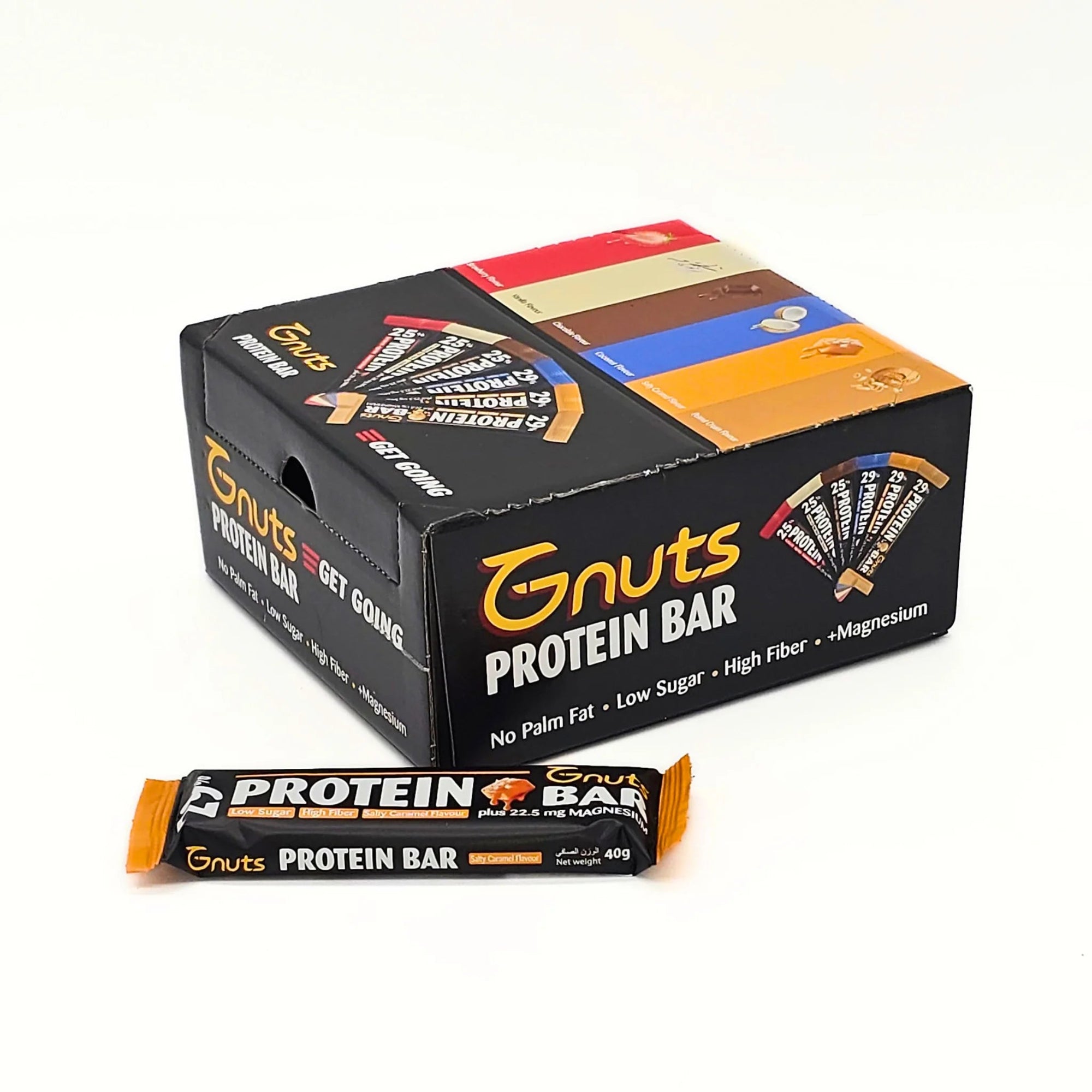 G - NUTS PROTEIN BAR - SALTY CARAMEL FLAVOR (BOX OF 12) - SQOON