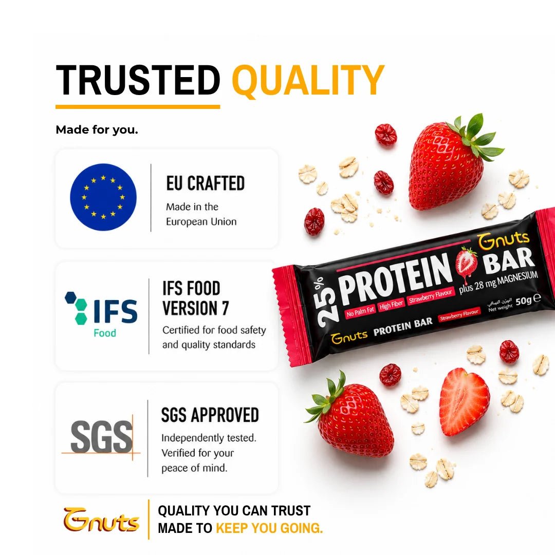 G-NUTS PROTEIN BAR - STRAWBERRY FLAVOR (Pack of 6) - SQOON