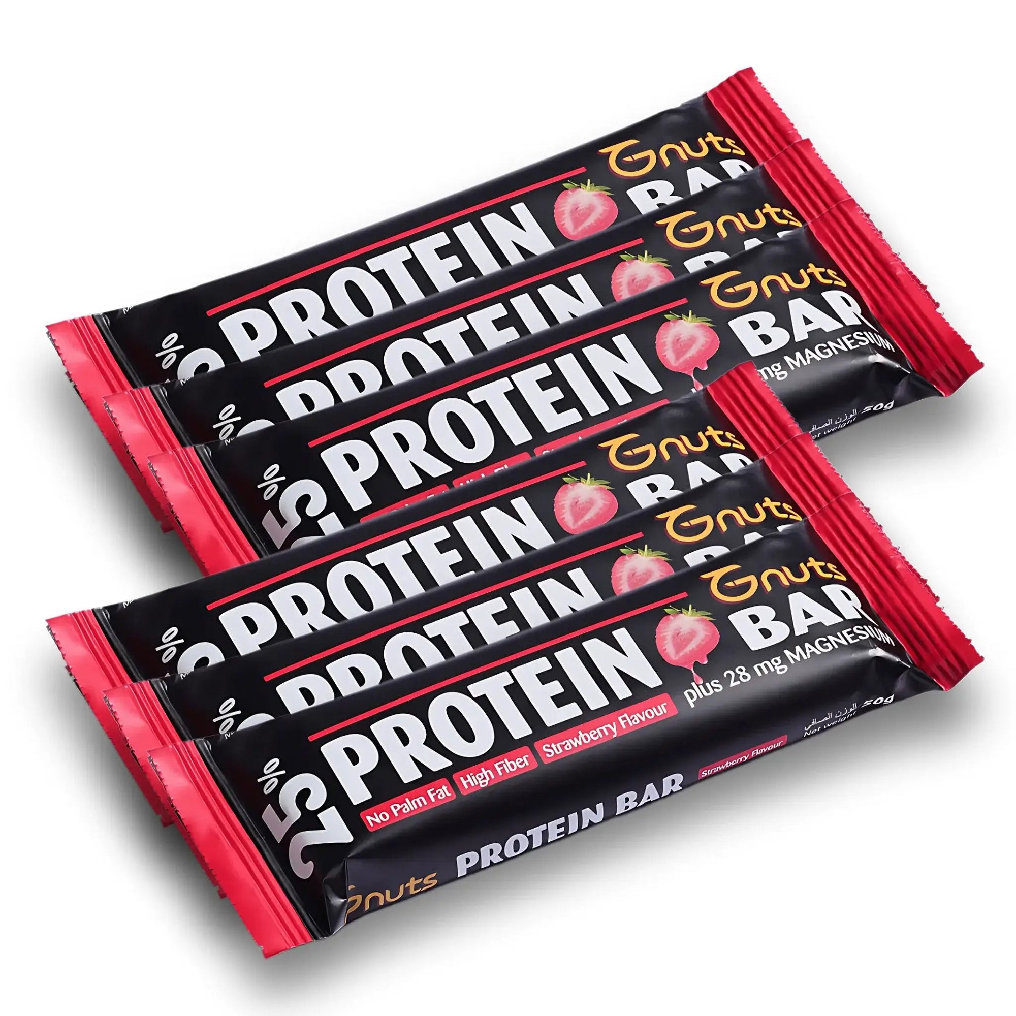 G - NUTS PROTEIN BAR - STRAWBERRY FLAVOR (Pack of 6) - SQOON