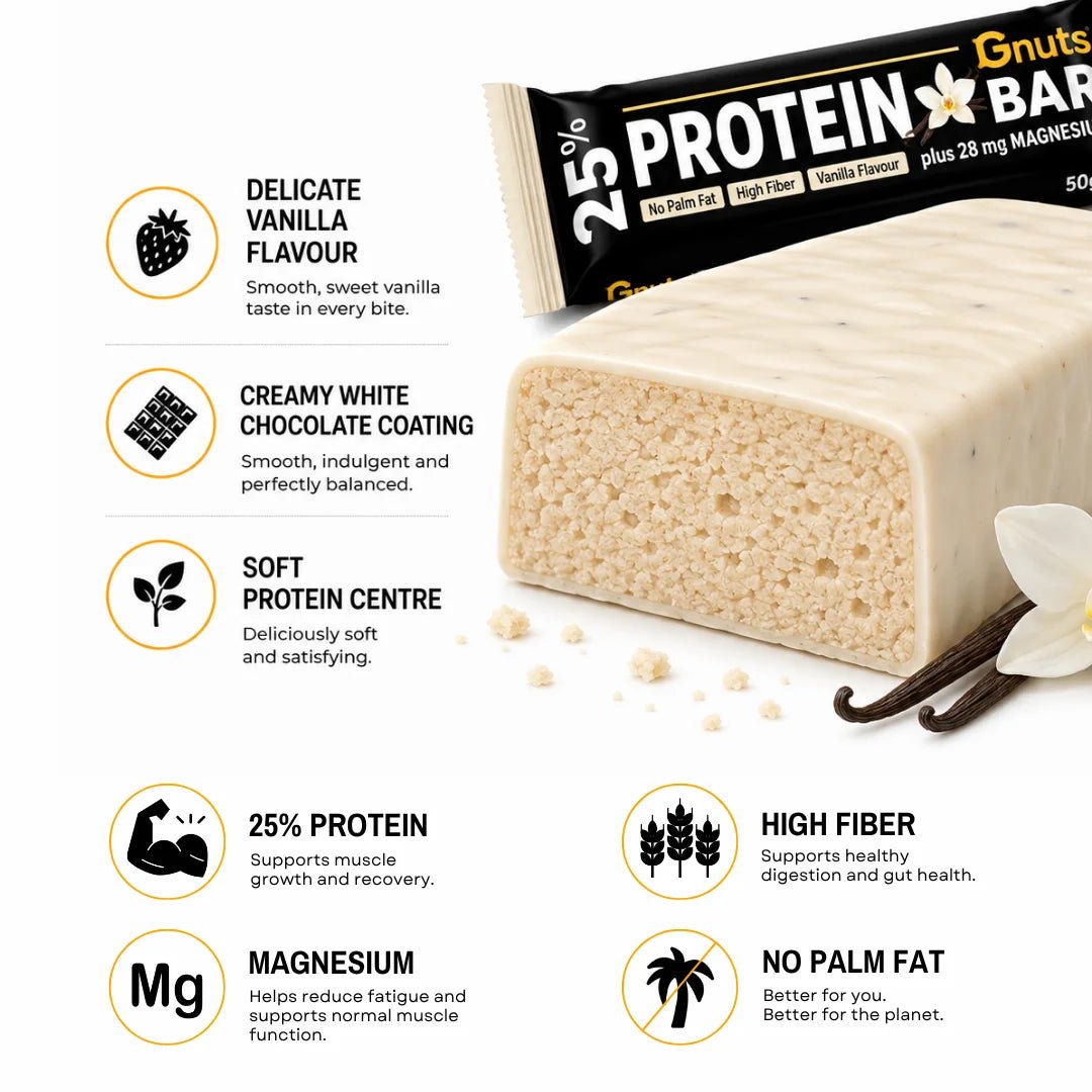 G-NUTS PROTEIN BAR - VANILLA FLAVOR (BOX OF 12) - SQOON