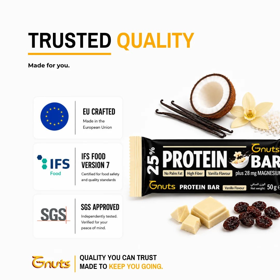 G-NUTS PROTEIN BAR - VANILLA FLAVOR (BOX OF 12) - SQOON