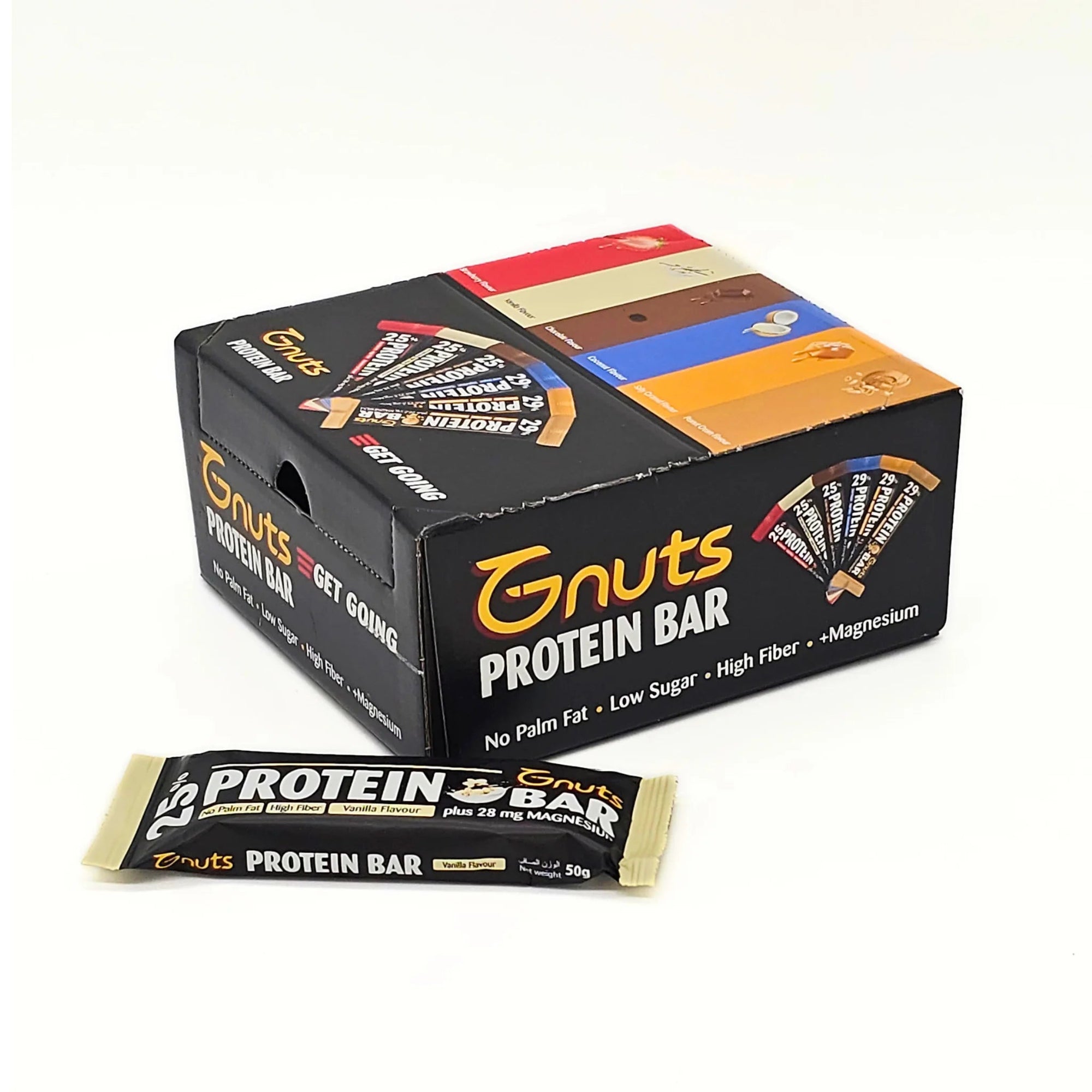 G - NUTS PROTEIN BAR - VANILLA FLAVOR (BOX OF 12) - SQOON
