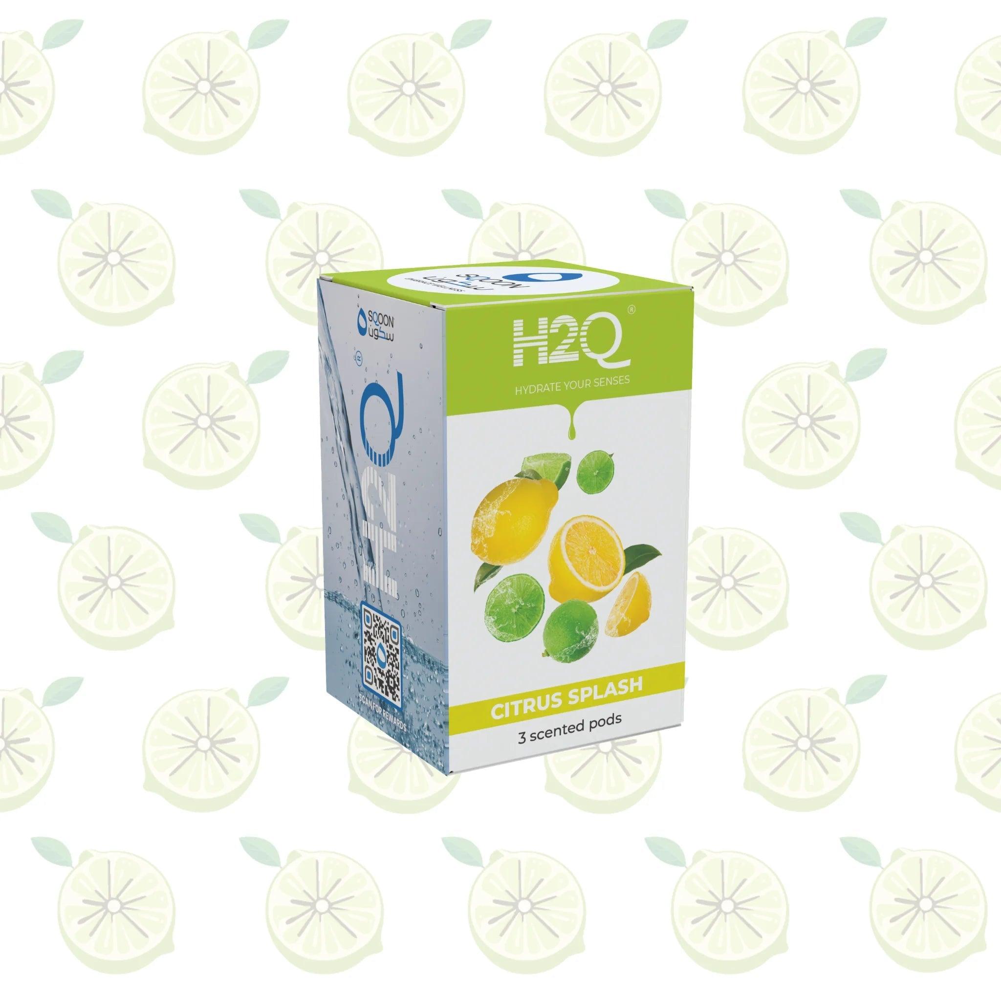 H2Q CITRUS SPLASH Scented Pods by SQOON | Zero Calories, No Sugar