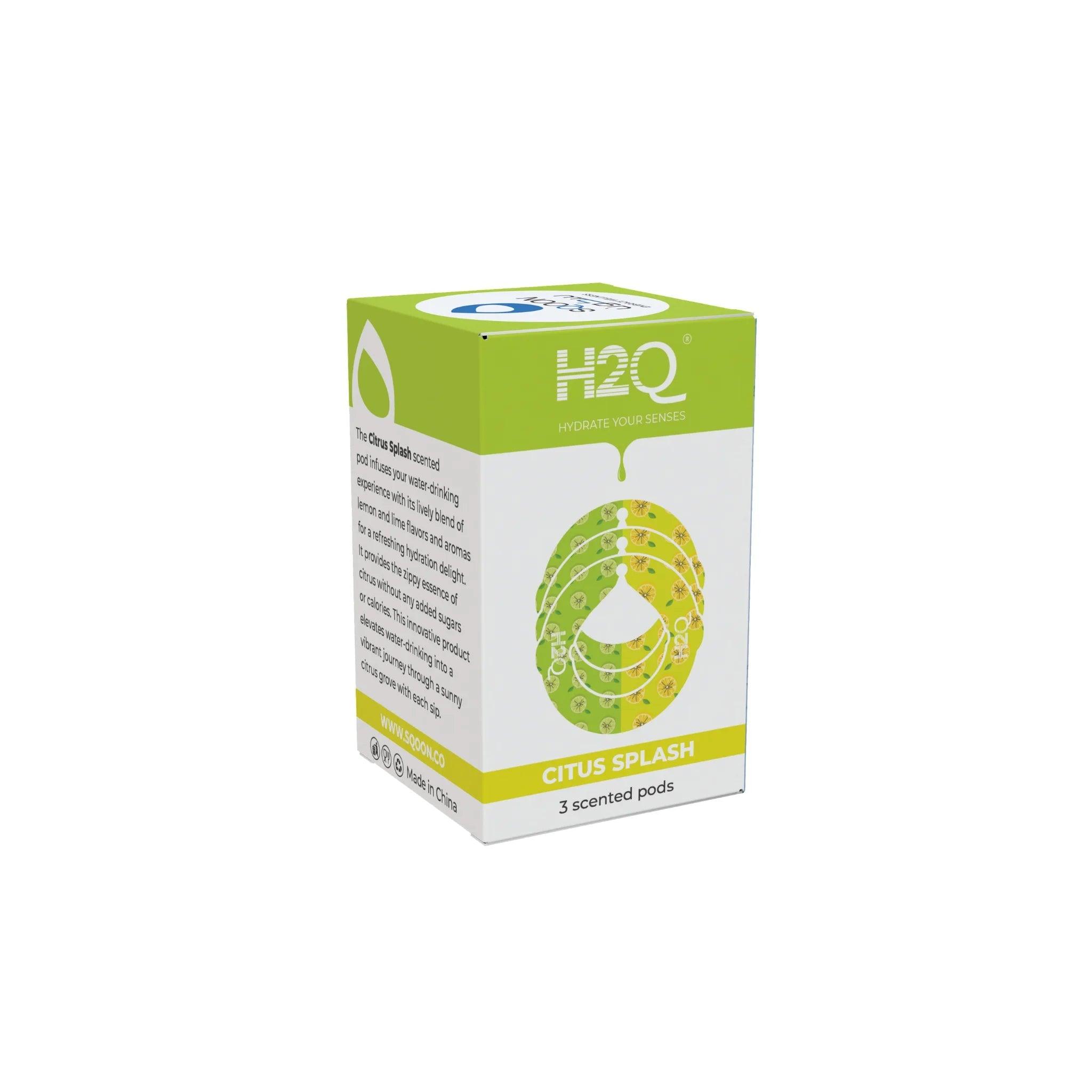 H2Q CITRUS SPLASH Scented Pods by SQOON | Zero Calories, No Sugar