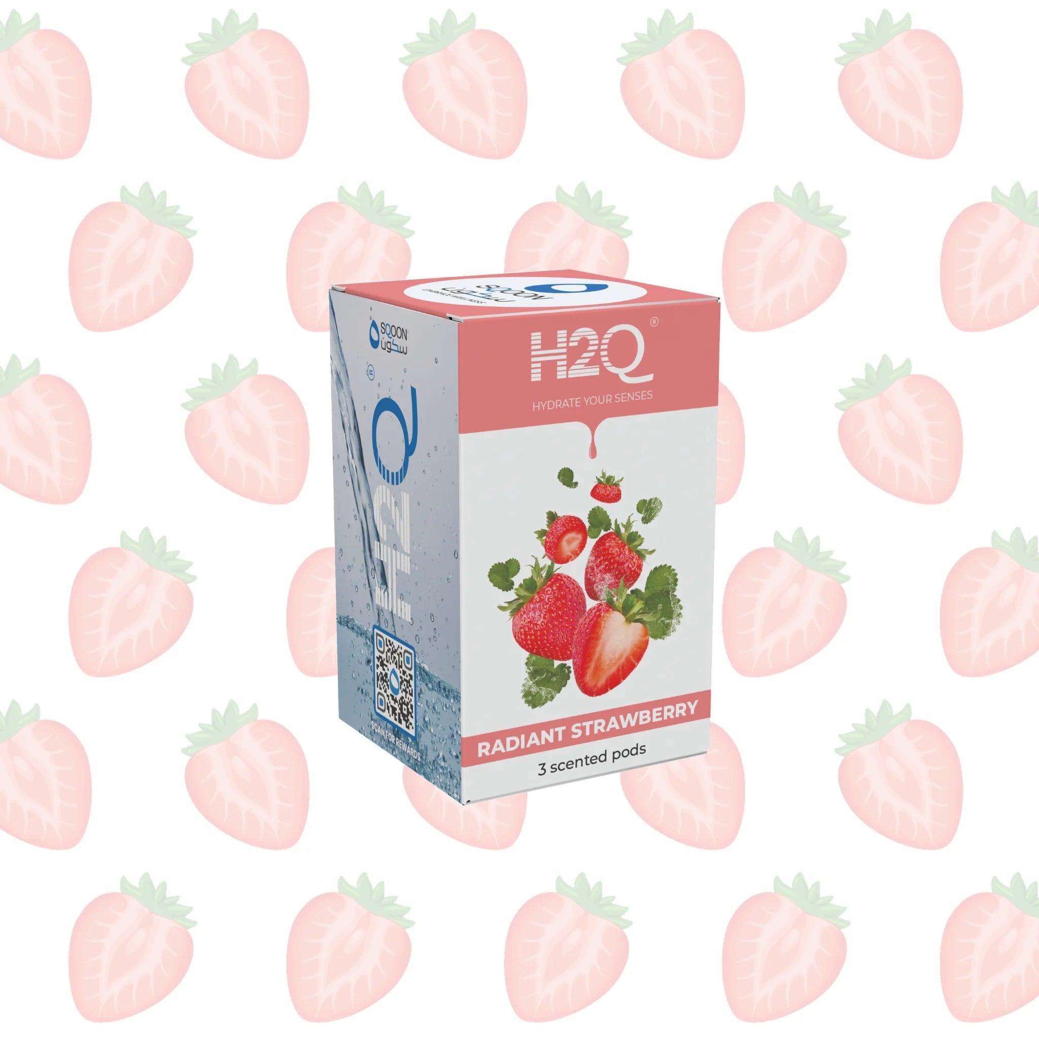 H2q Color Code H2Q RADIANT STRAWBERRY Scented Pods by SQOON | Zero Calories, No Sugar