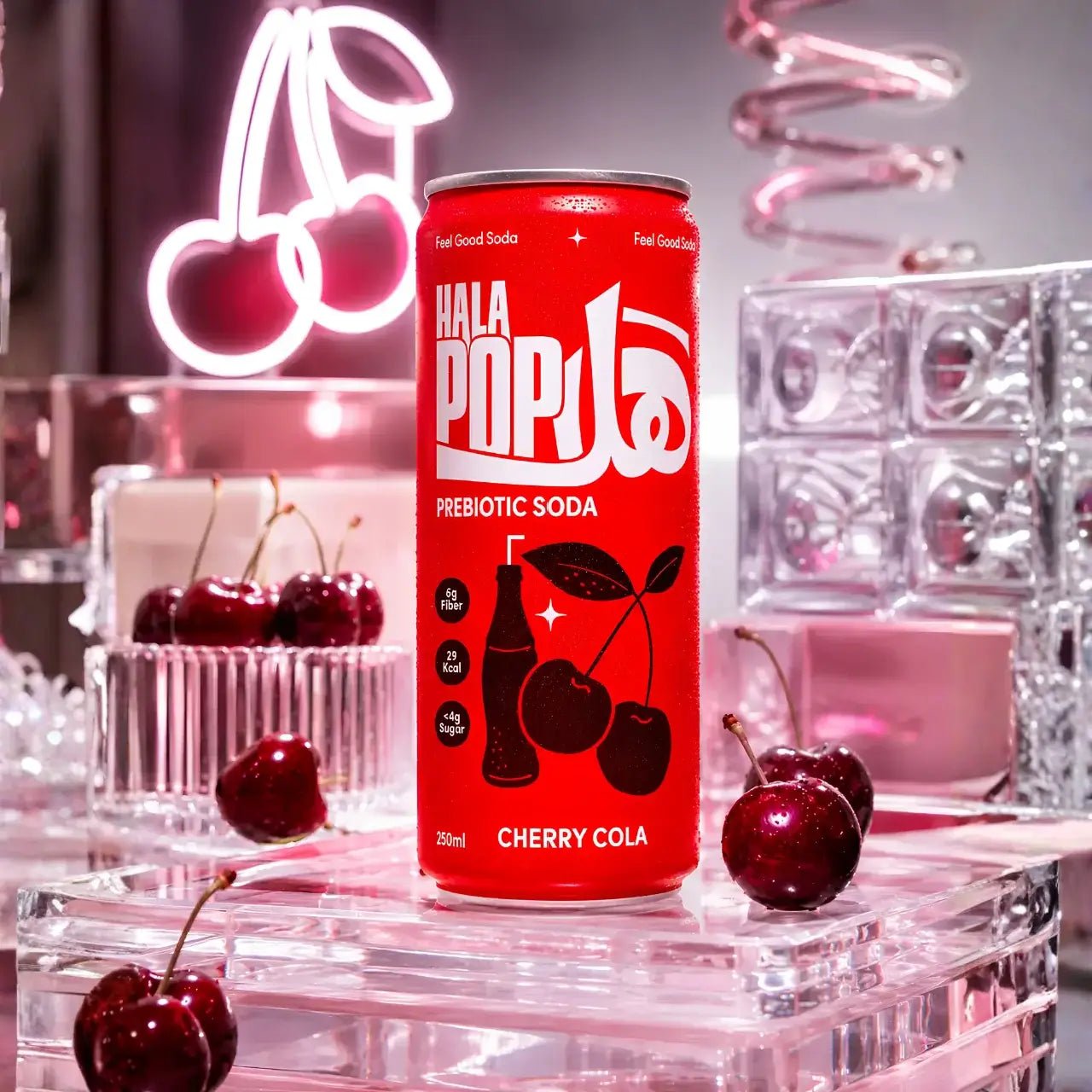 HALAPOP PREBIOTIC SODA - CHERRY COLA (250ml) - SQOON