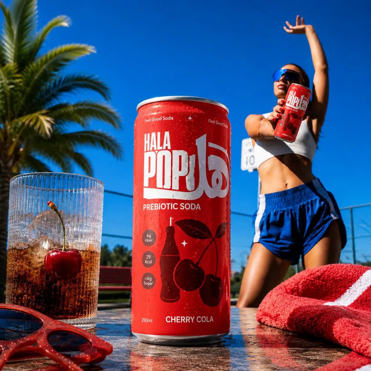 HALAPOP PREBIOTIC SODA - CHERRY COLA (250ml) - SQOON