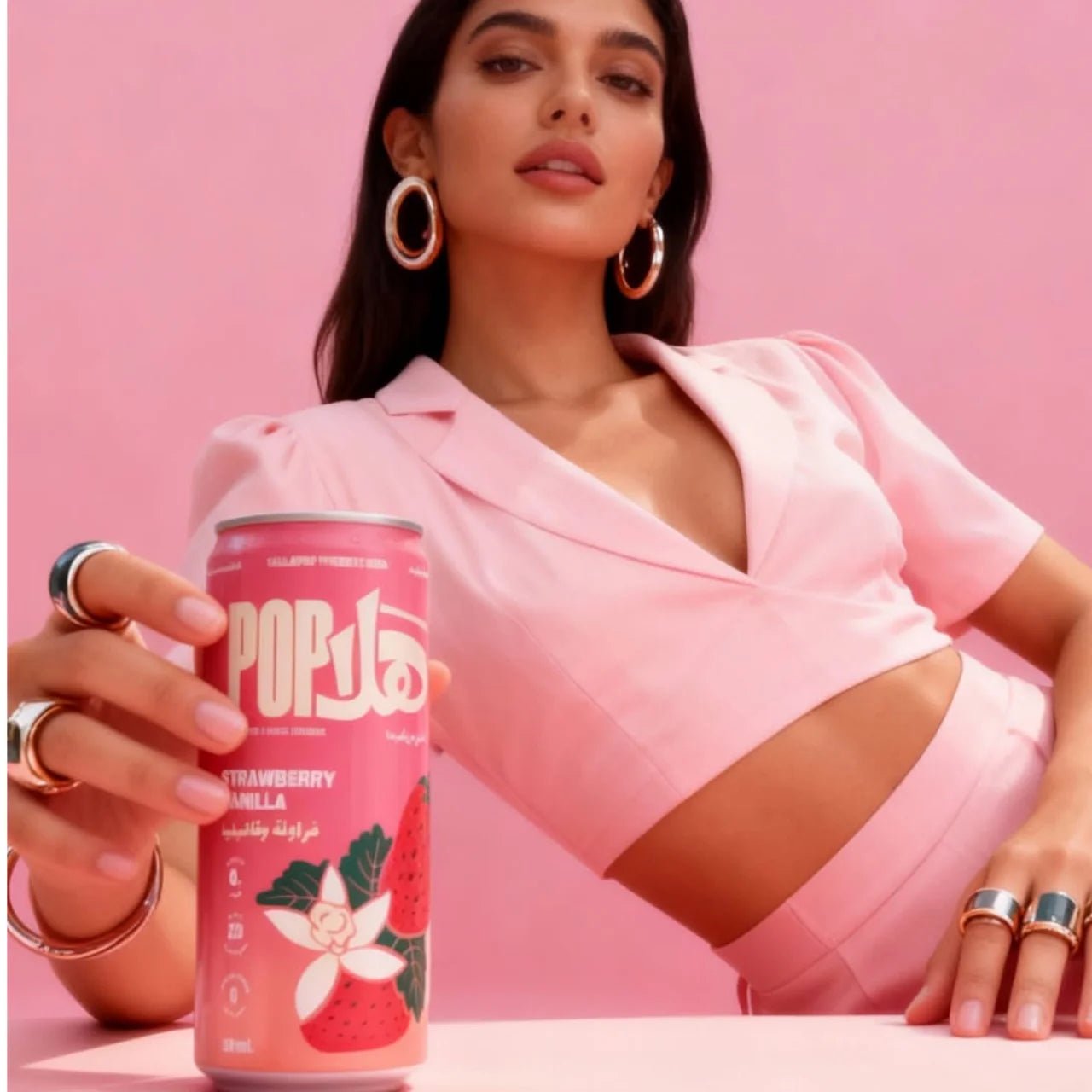 HALAPOP PREBIOTIC SODA - STRAWBERRY VANILLA (250ml) - SQOON