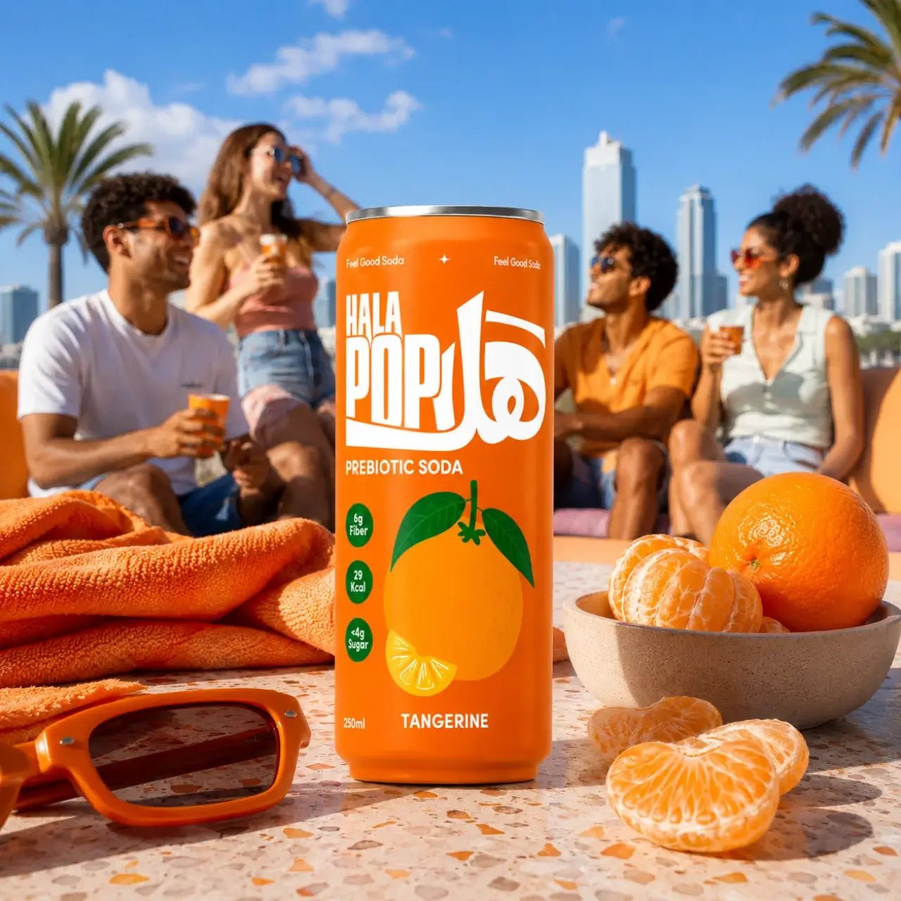 HALAPOP PREBIOTIC SODA - TANGERINE (250ml) - SQOON