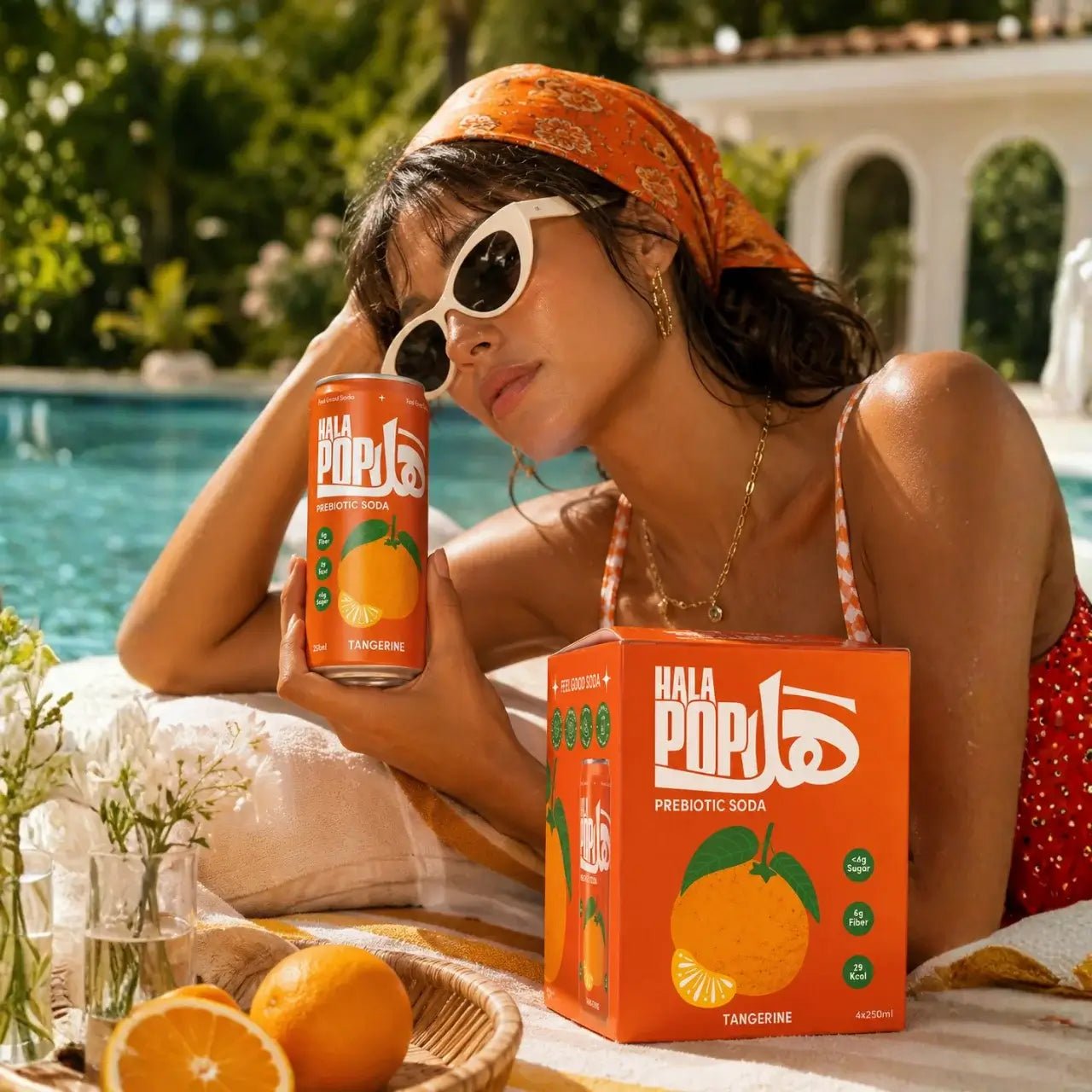HALAPOP PREBIOTIC SODA - TANGERINE (4x 250ml PACK) - SQOON