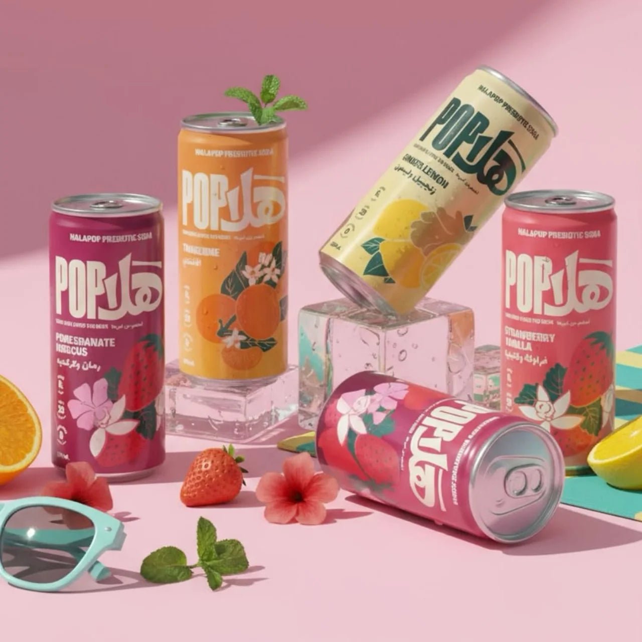 HALAPOP PREBIOTIC SODA - VARIETY PACK (4x 250ml) - SQOON