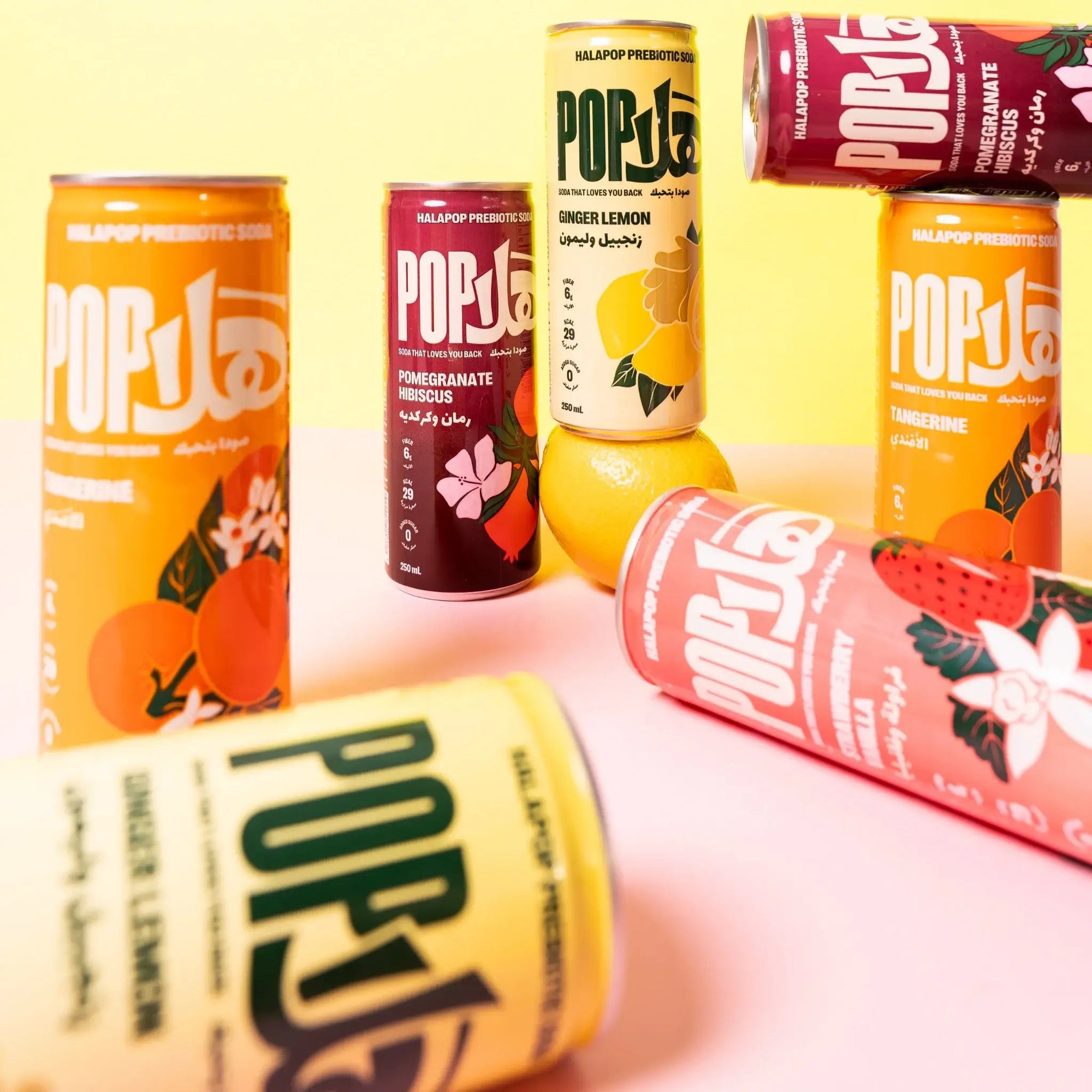 HALAPOP PREBIOTIC SODA - VARIETY PACK BUNDLE (4x 250ml) - SQOON
