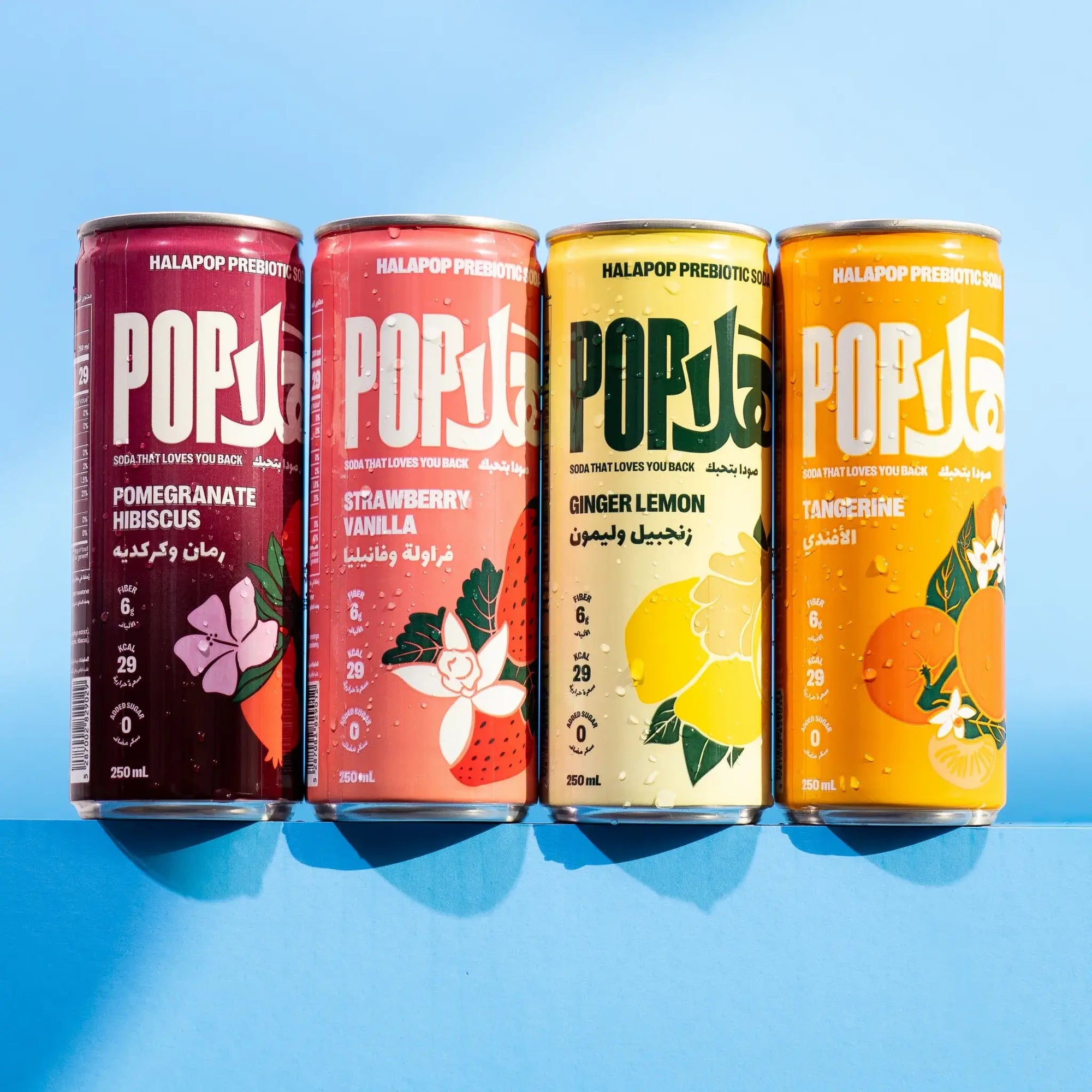 HALAPOP PREBIOTIC SODA - VARIETY PACK BUNDLE (4x 250ml) - SQOON