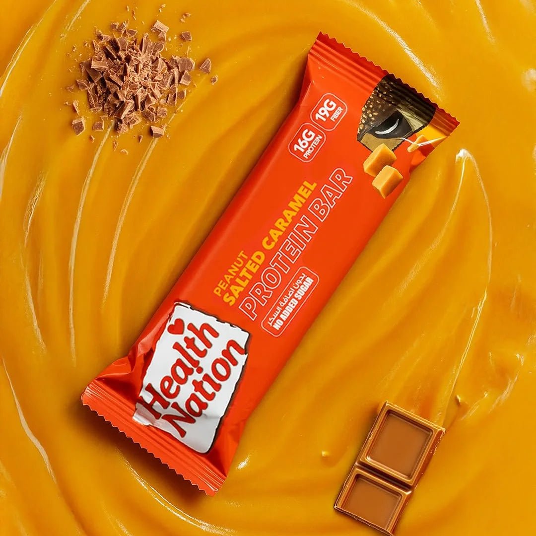 HEALTH NATION PEANUT SALTED CARAMEL PROTEIN BAR - SQOON