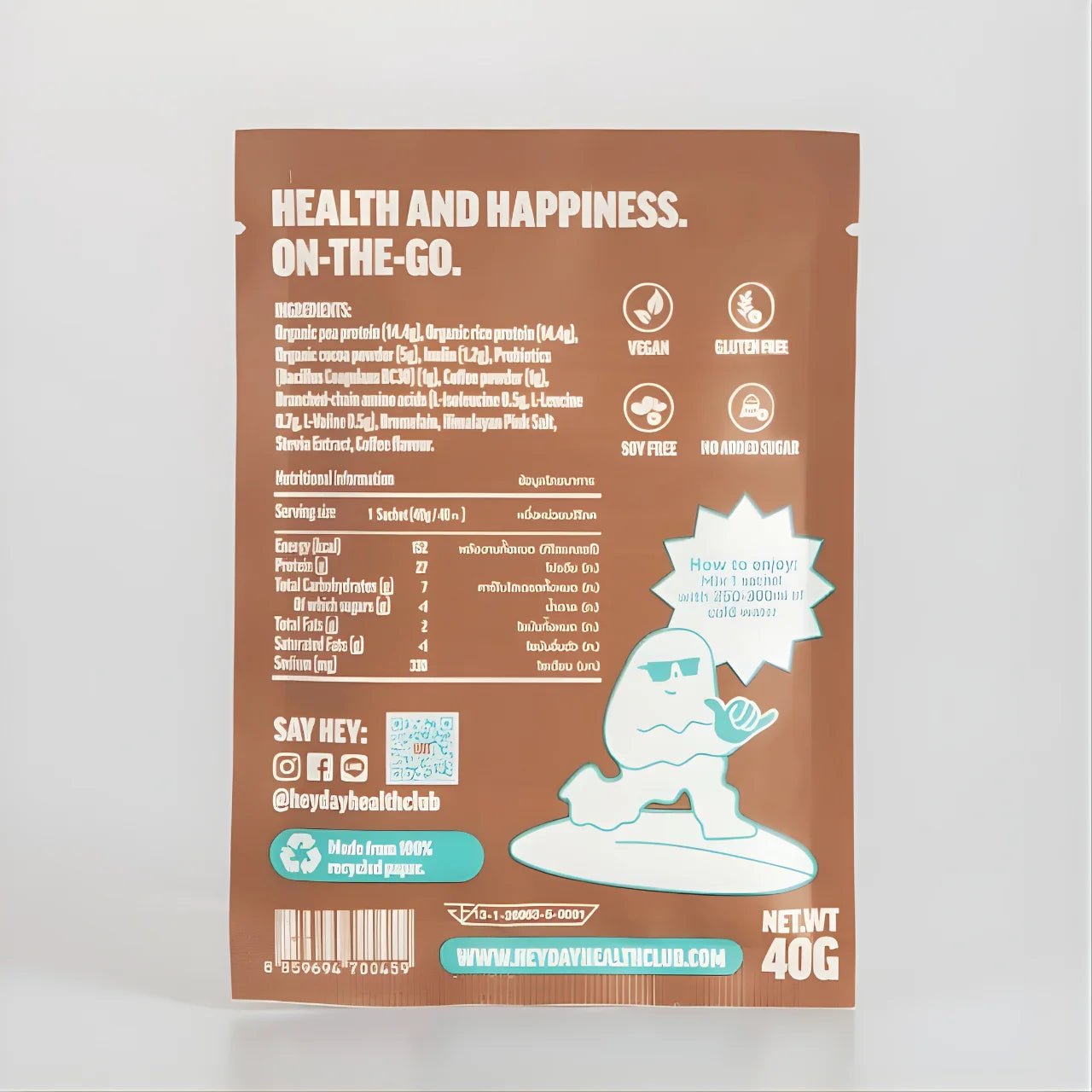 HEYDAY SHAKE MY DAY PROTEIN – MAGIC MOCHA FLAVOR (40g SACHET) - SQOON