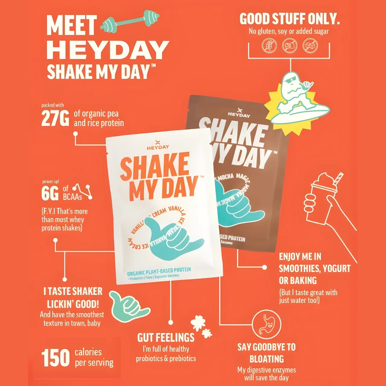 HEYDAY SHAKE MY DAY PROTEIN – MAGIC MOCHA FLAVOR (800g TUB) - SQOON