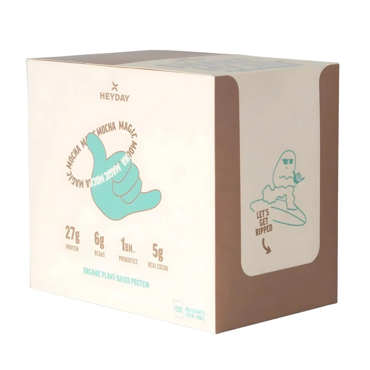 HEYDAY SHAKE MY DAY PROTEIN – MAGIC MOCHA FLAVOR (BOX OF 12x 40g SACHETS) - SQOON