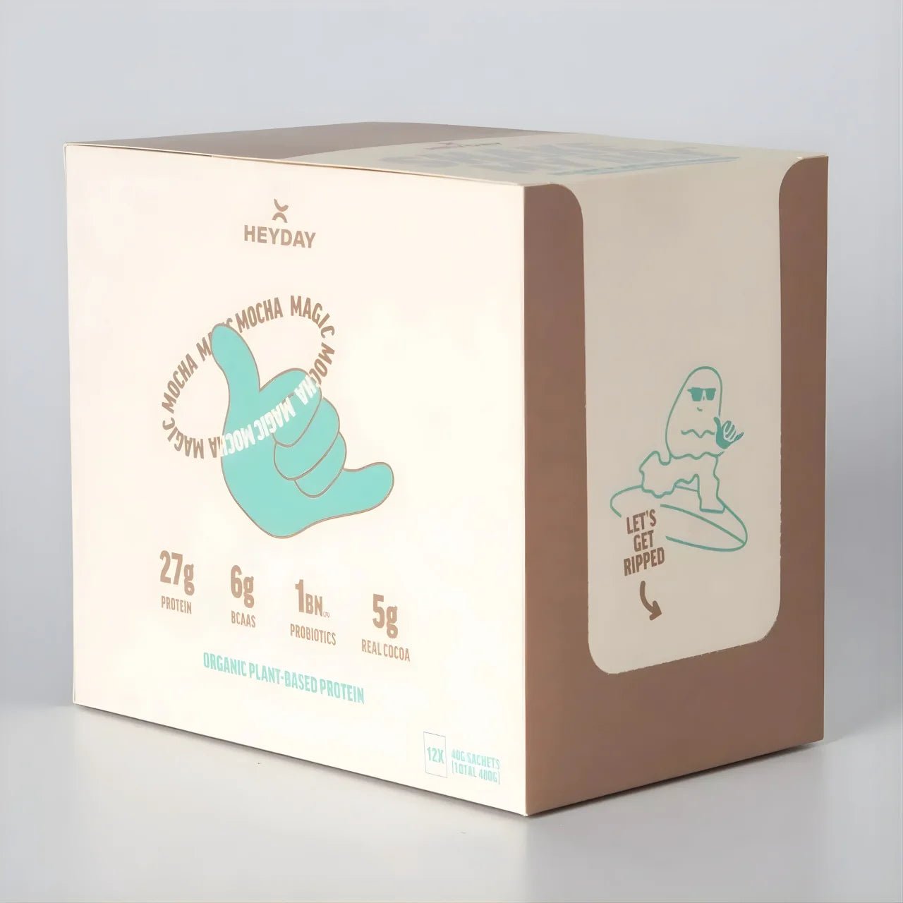 HEYDAY SHAKE MY DAY PROTEIN – MAGIC MOCHA FLAVOR (BOX OF 12x 40g SACHETS) - SQOON