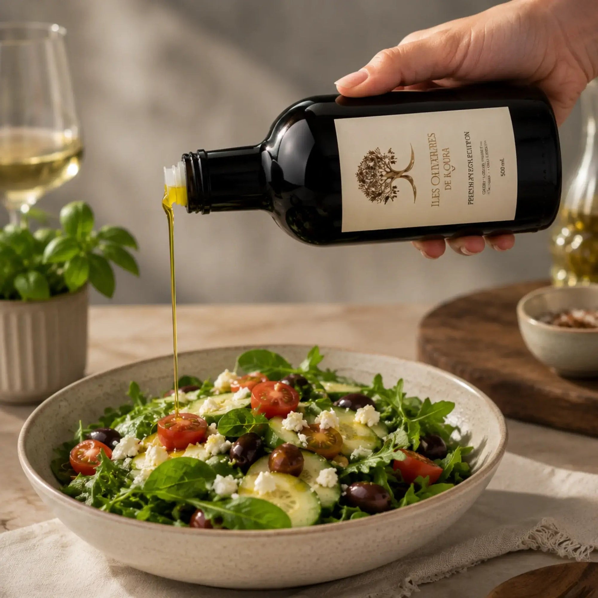 LES OLIVERAIES DE KOURA ORGANIC EXTRA VIRGIN OLIVE OIL (500ml) - SQOON
