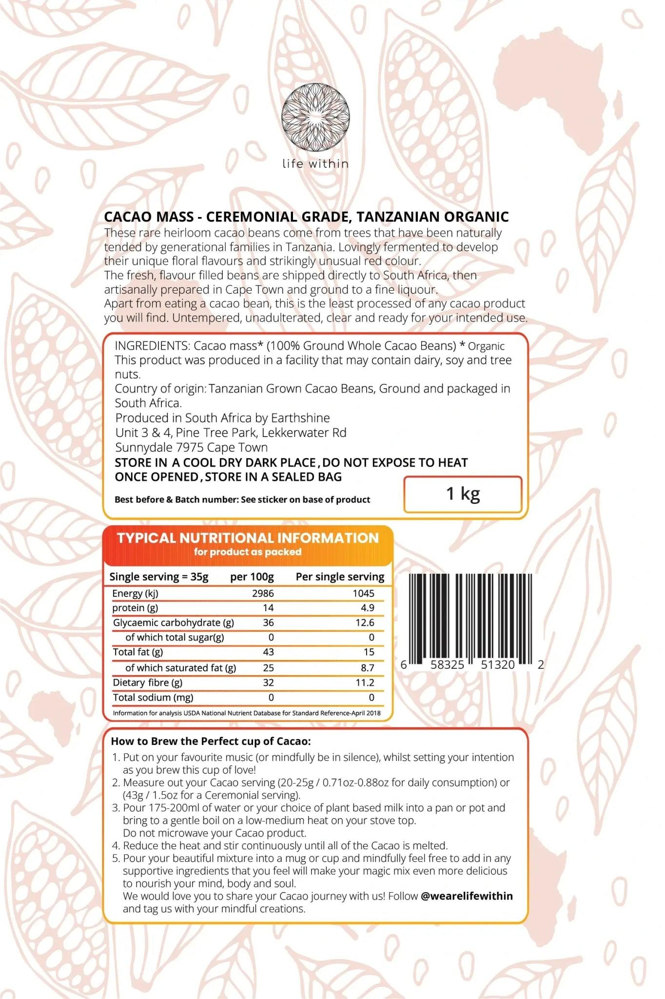 LIFE WITHIN CEREMONIAL GRADE CACAO - SQOON