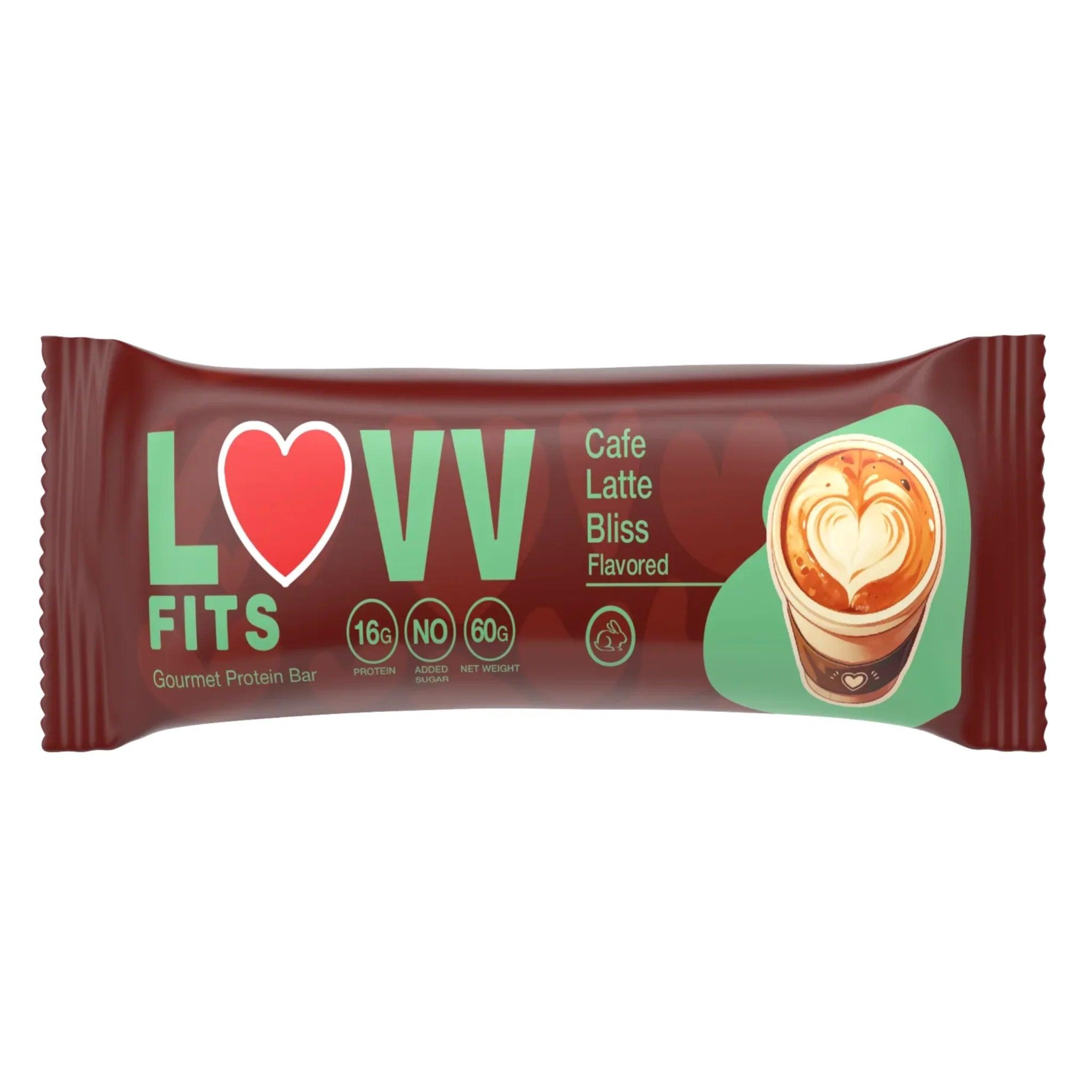 LUVV FITS CAFE LATTE BLISS GOURMET PROTEIN BAR - SQOON
