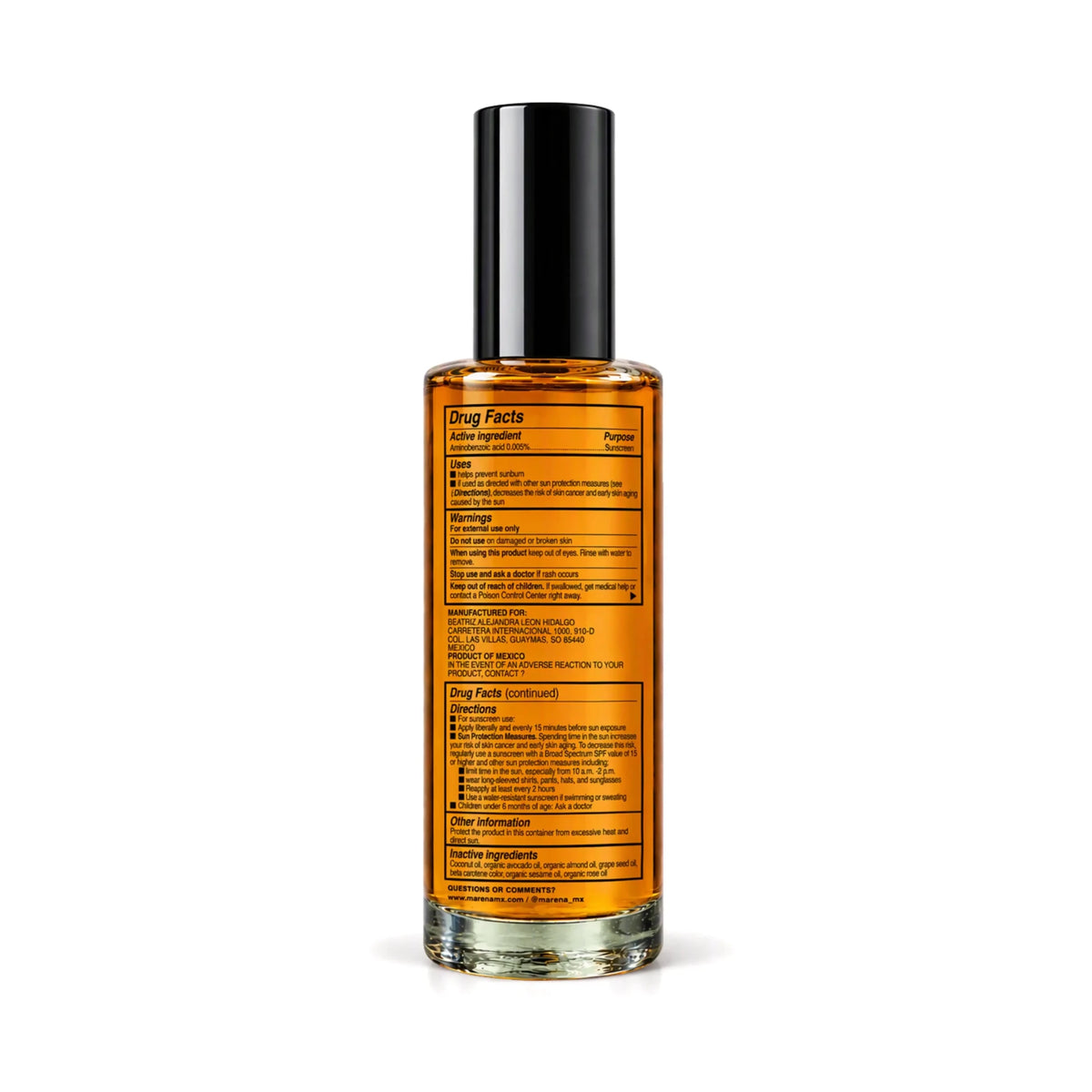 MARENA MX TRADITIONAL TANNING & MOISTURIZING OIL (100ml) - SQOON
