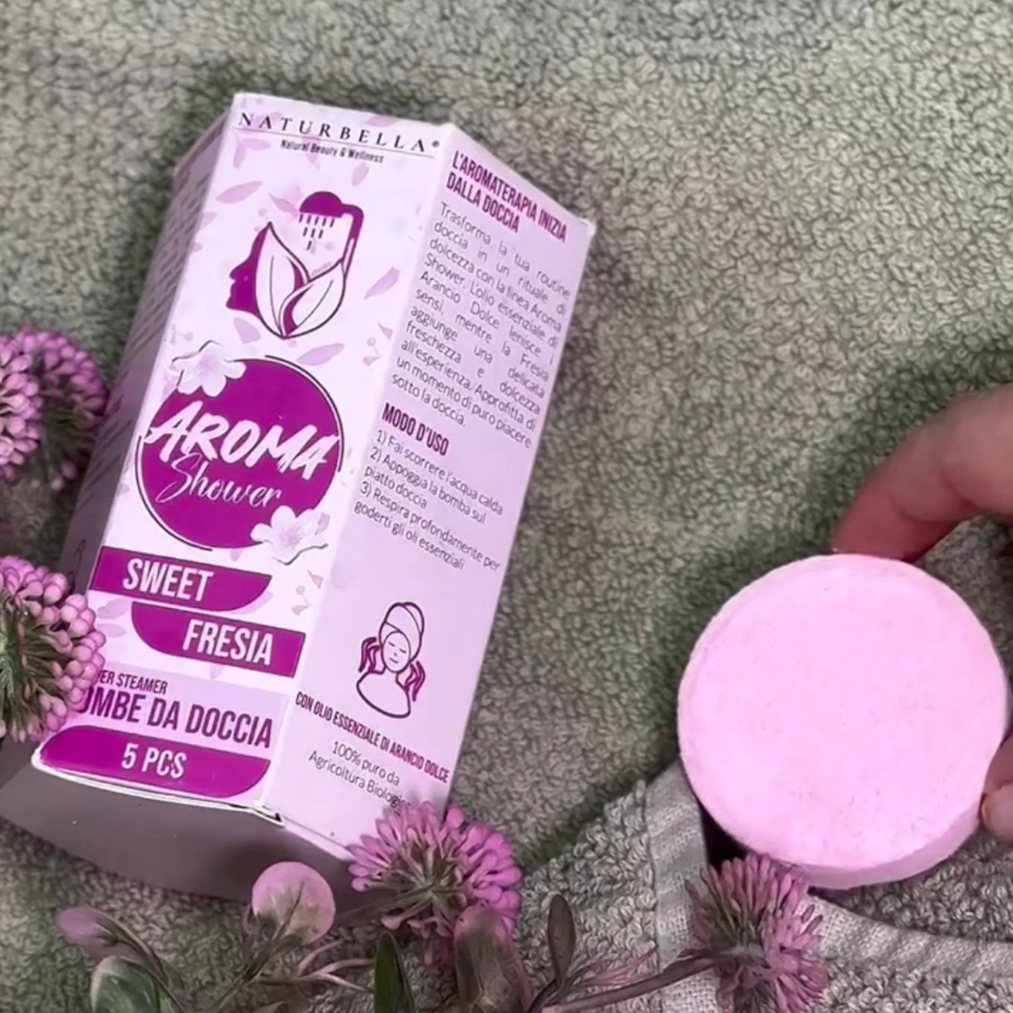 NATURBELLA SHOWER BOMB - FREESIA (5 PCS) - SQOON
