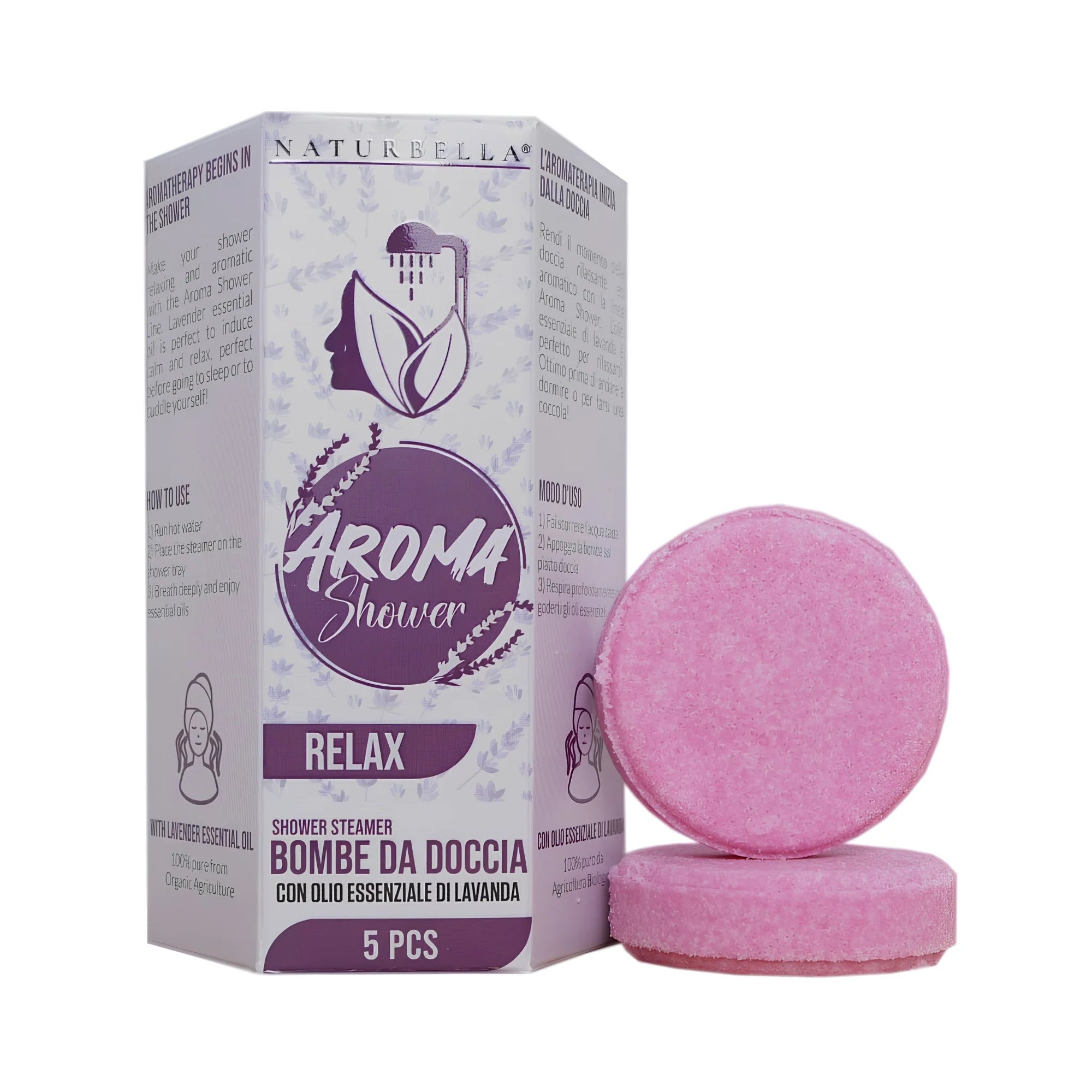 NATURBELLA SHOWER BOMB - LAVENDER (5 PCS) - SQOON