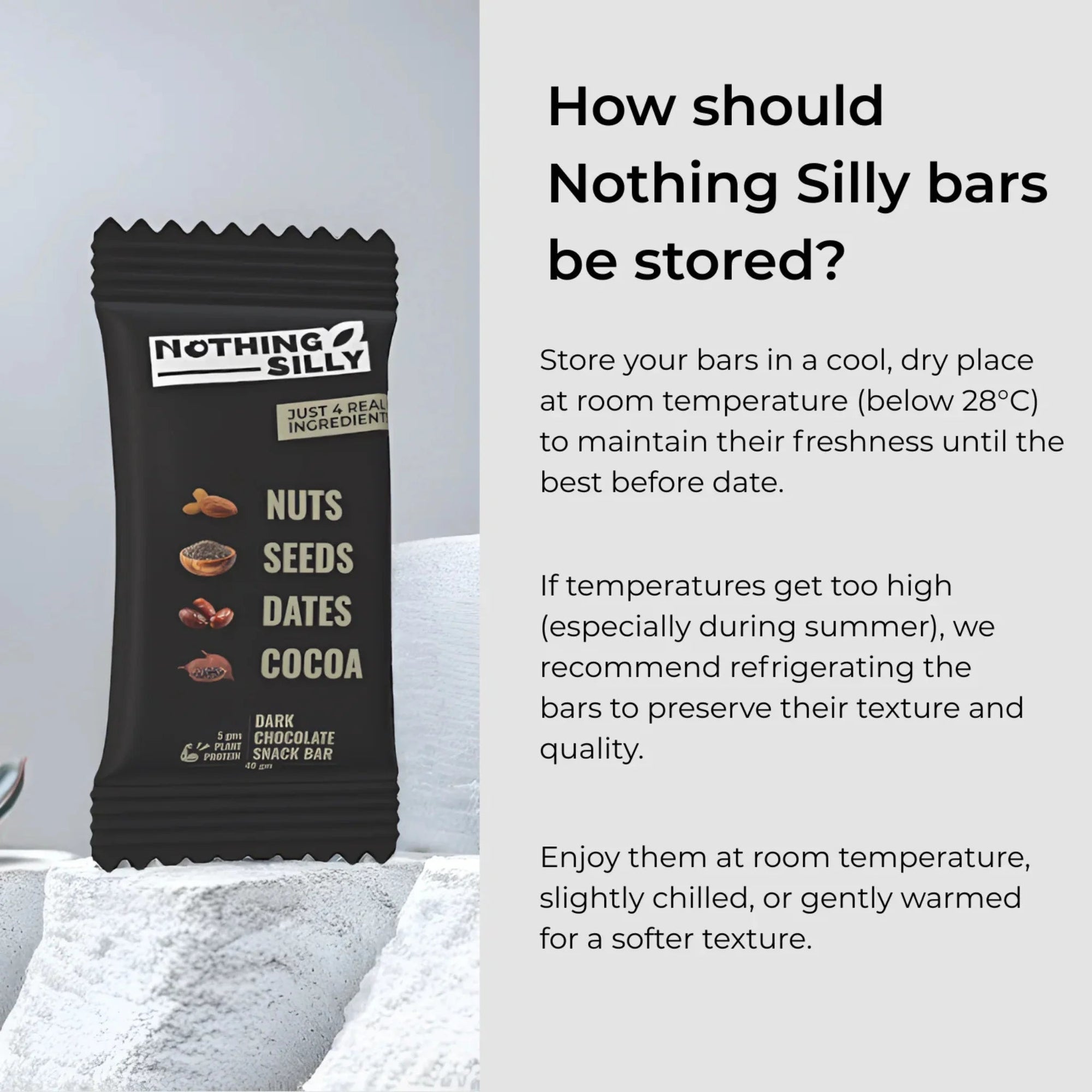 NOTHING SILLY PEANUT BUTTER SNACK BAR - SQOON