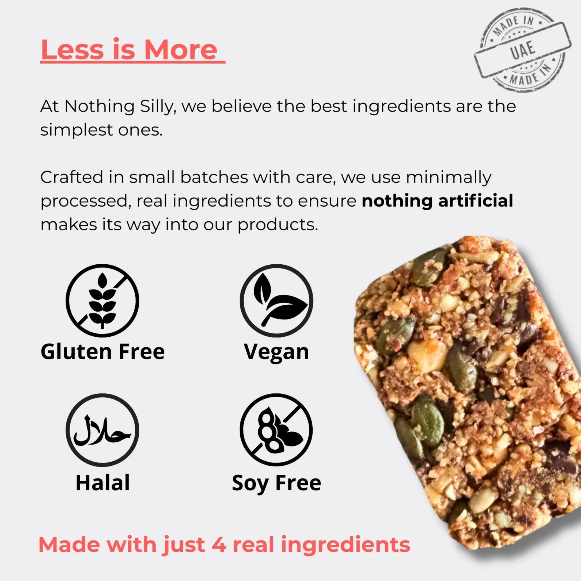 NOTHING SILLY PEANUT BUTTER SNACK BAR - SQOON