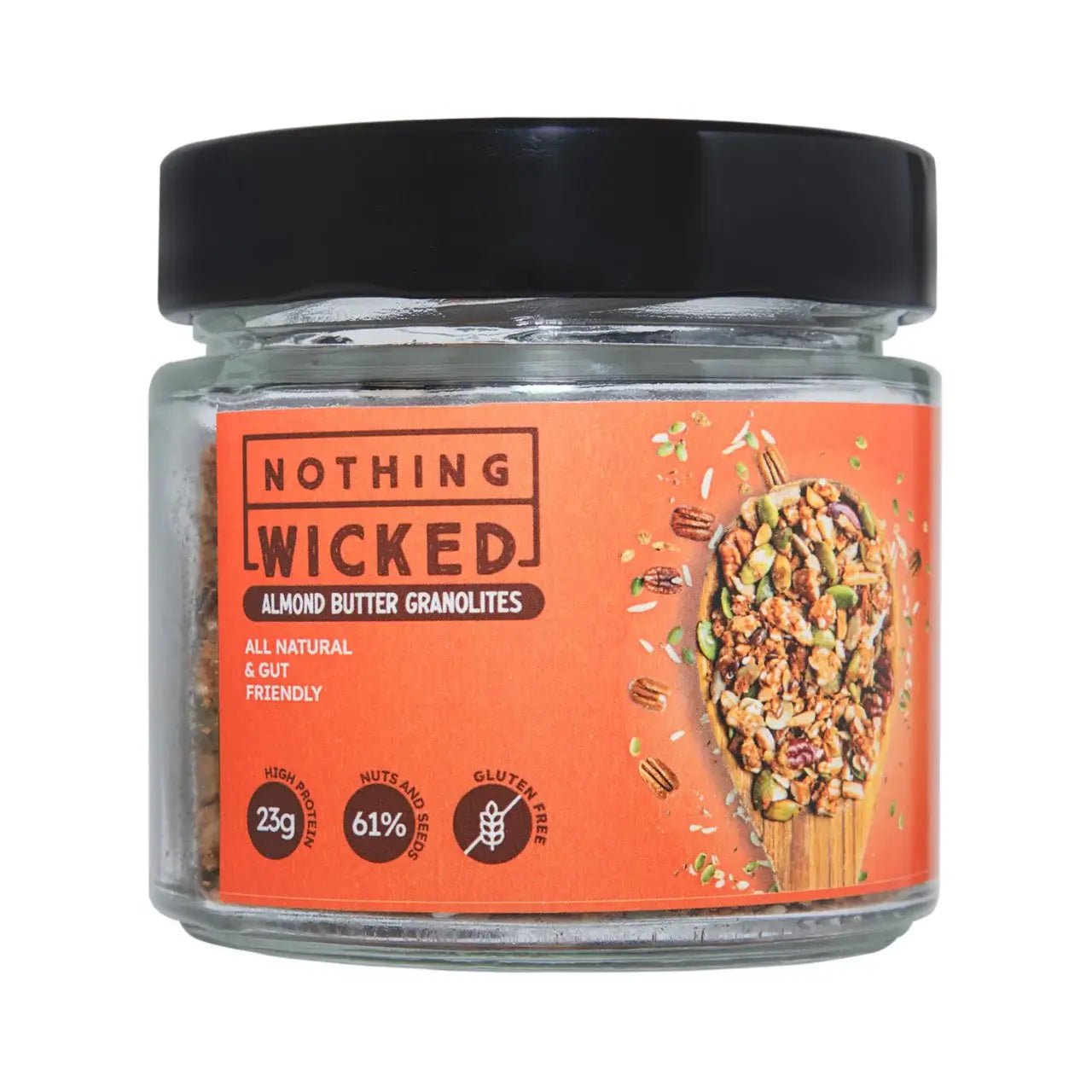 NOTHING WICKED ALMOND BUTTER GRANOLITES (100g) - SQOON