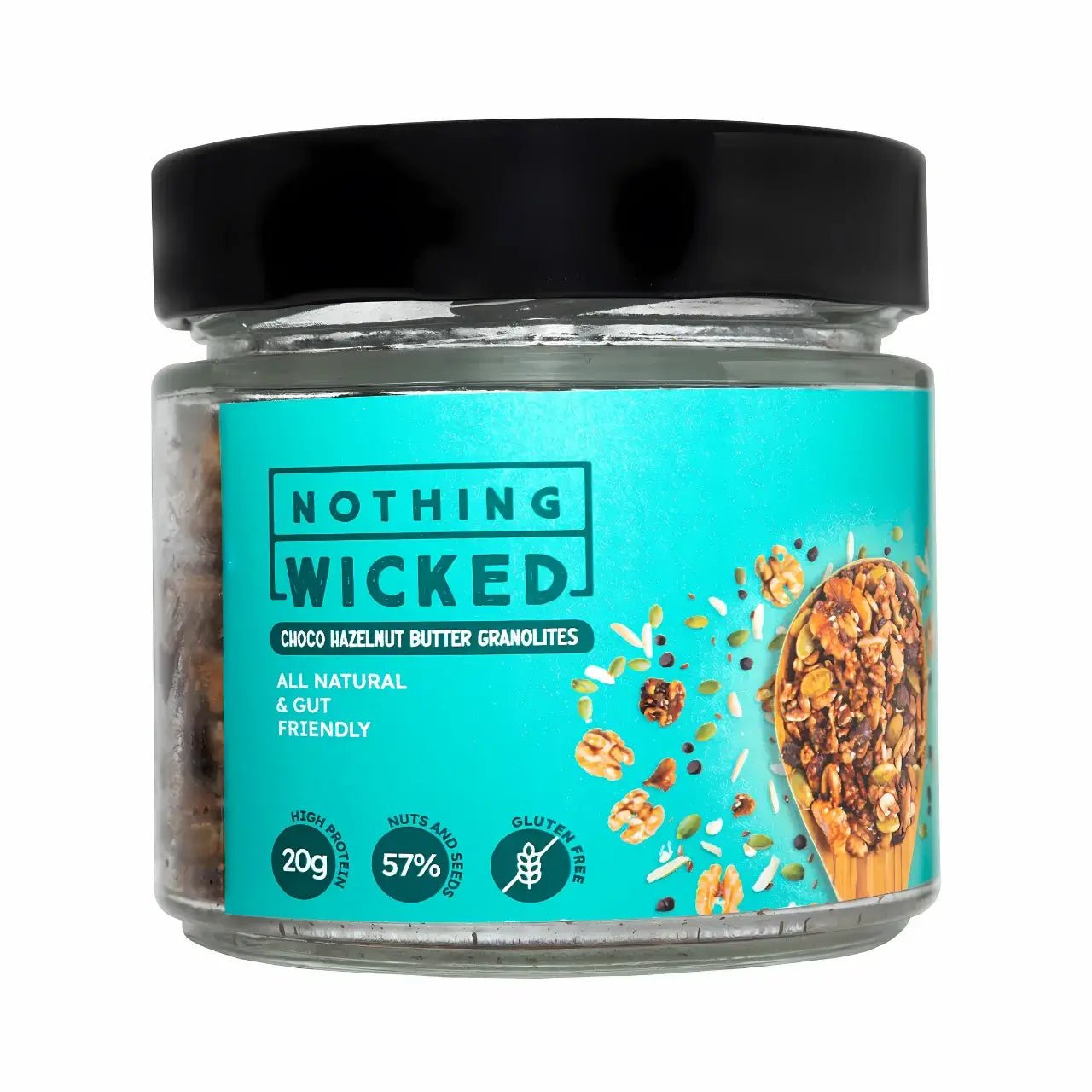 NOTHING WICKED CHOCO HAZELNUT GRANOLITES (100g) - SQOON